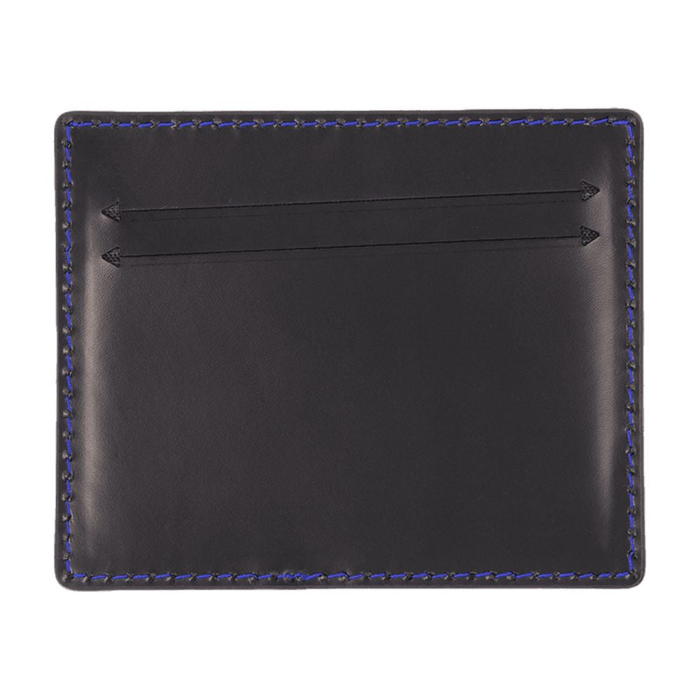Ader Error Leather with Contrast Stitching Card Case — Black by Ader Error