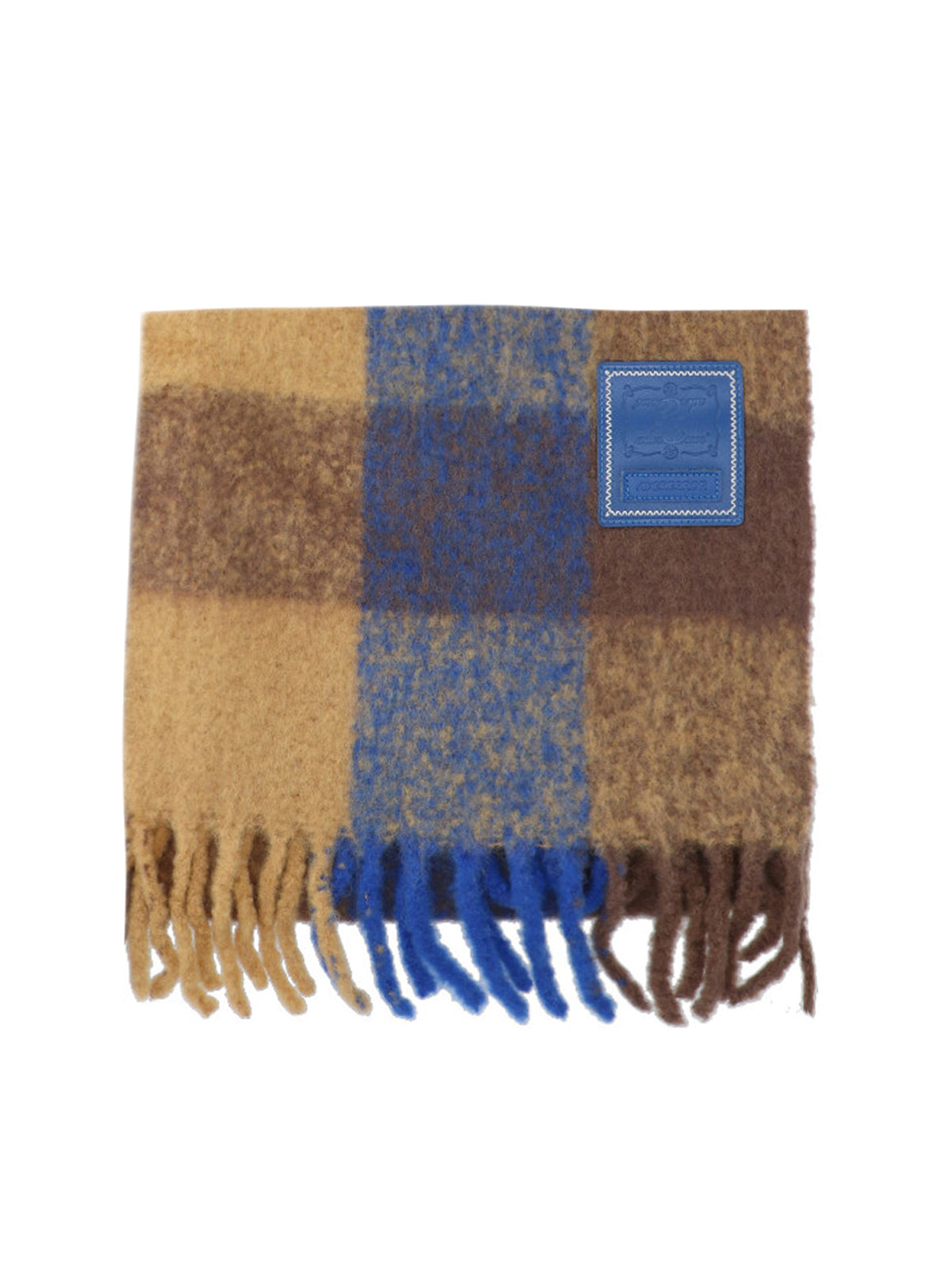 Ader Error Check-Pattern Wool Blend Scarf — Multicolor, view 2
