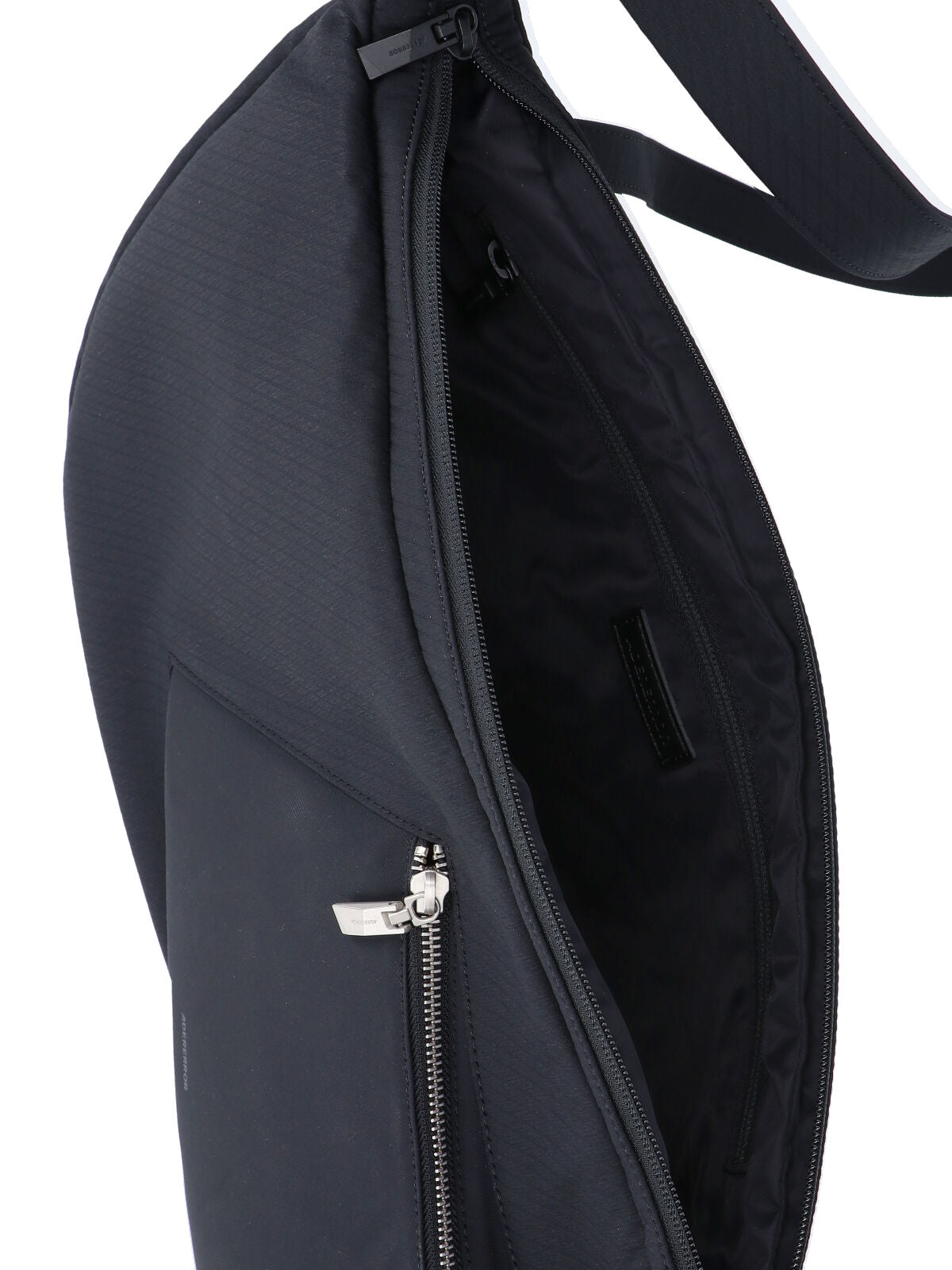 Ader Error Crescent-Shaped Technical Fabric Shoulder Bag — Black, view 4