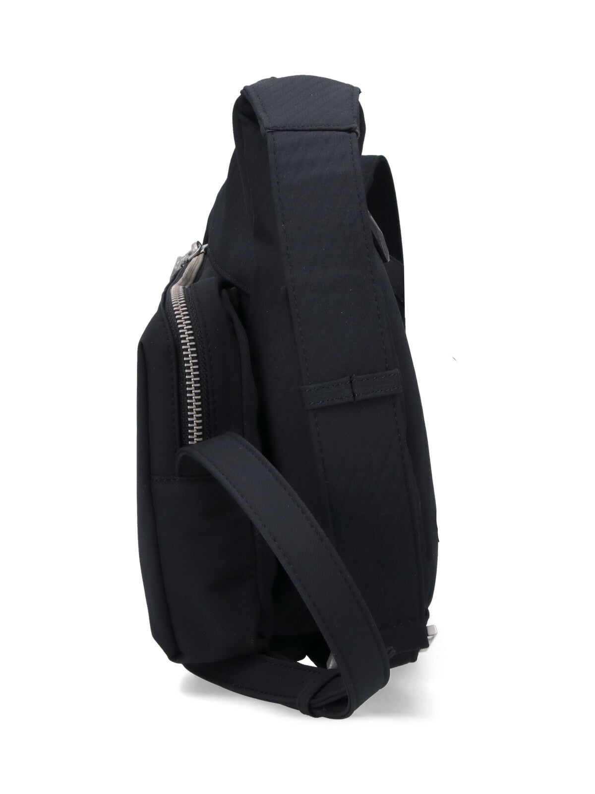 Ader Error Crescent-Shaped Technical Fabric Shoulder Bag — Black, view 5