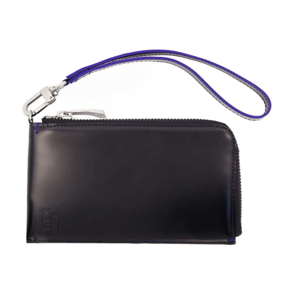 Ader Error Calfskin Leather with Detachable Strap Wallet — Black, view 2
