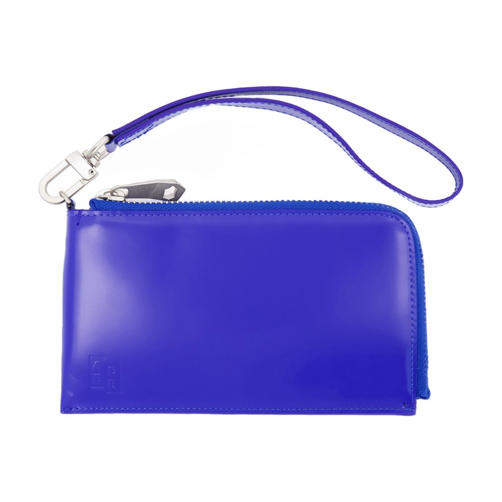 Ader Error Leather Wristlet Wallet — Blue, view 2