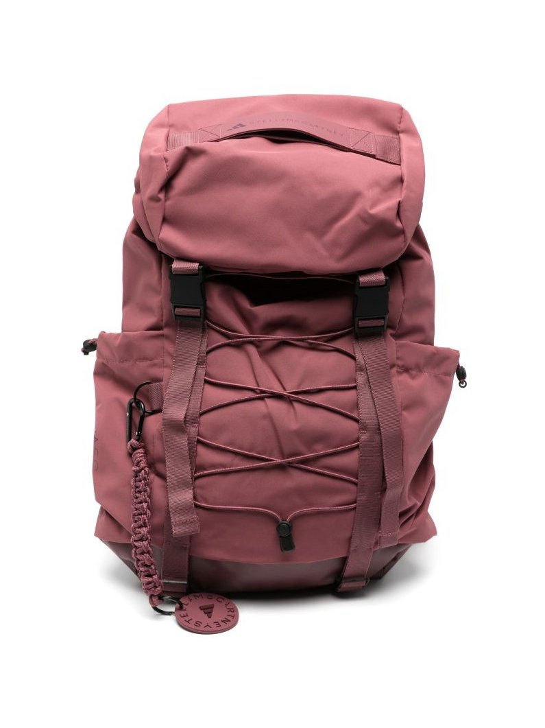 Adidas By Stella McCartney Logo-Print Nylon Backpack — Burgundy by Adidas By Stella Mccartney