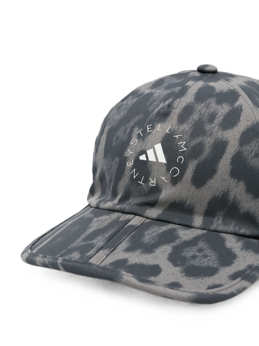 Adidas By Stella McCartney Leopard-Print Baseball Cap — Grey, view 2