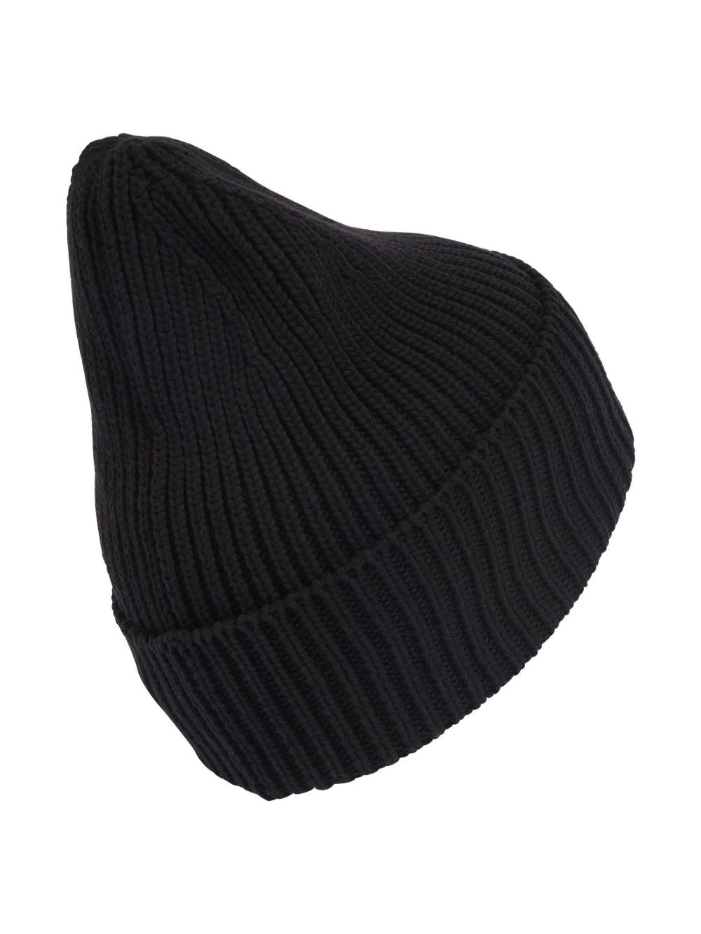 Adidas By Stella McCartney Logo-Patch Ribbed Knit Beanie — Black, view 2