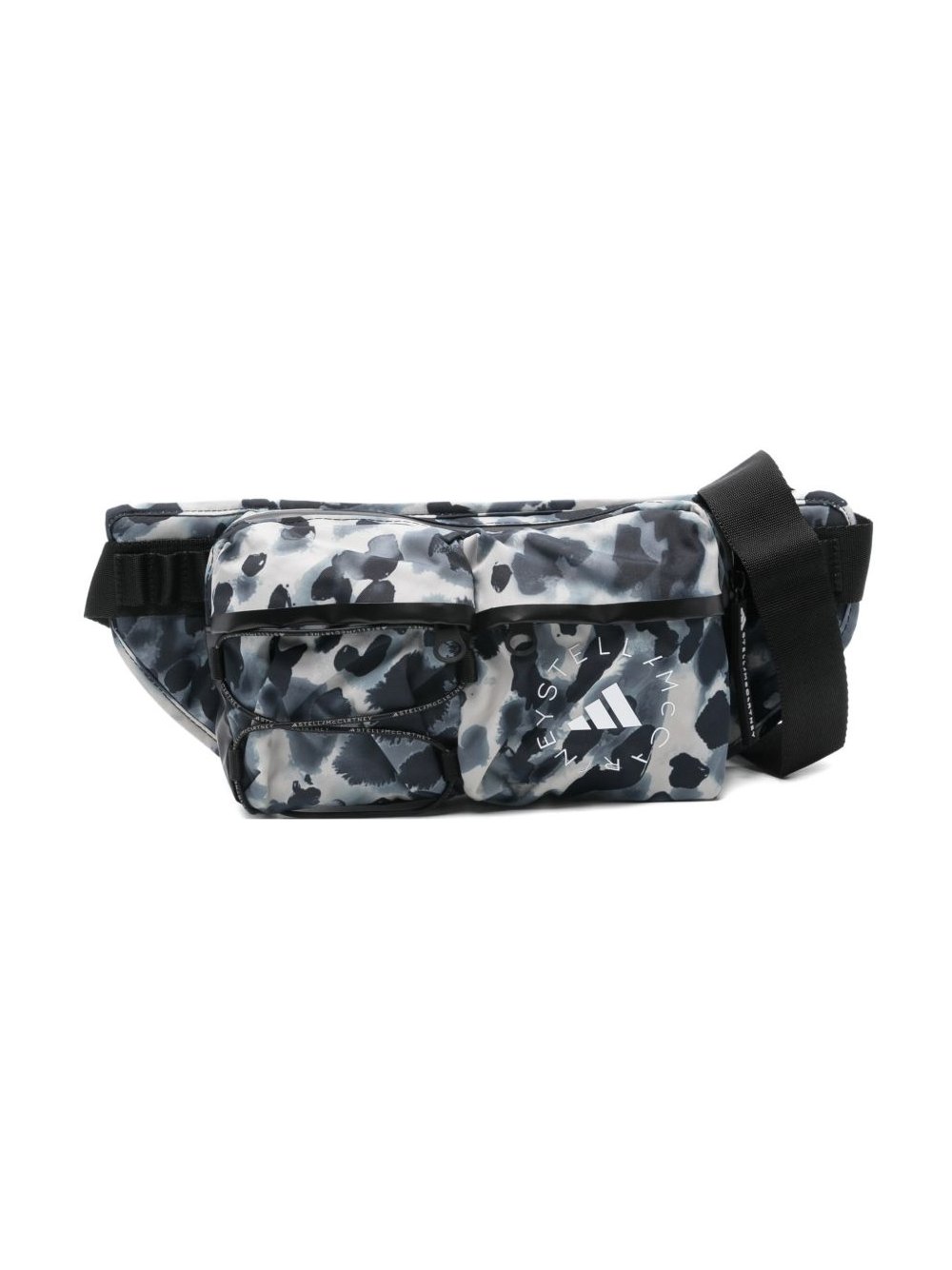 Adidas By Stella McCartney Logo Graphic Print Belt Bag — black by Adidas By Stella Mccartney