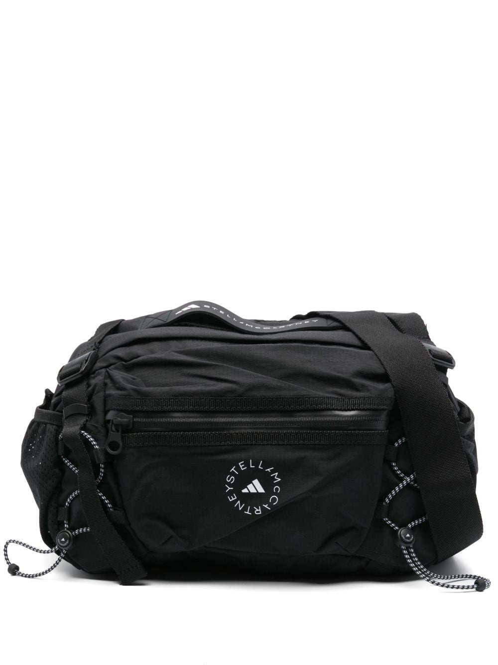 Adidas By Stella McCartney Logo-Embroidered Nylon Belt Bag — Black by Adidas By Stella Mccartney