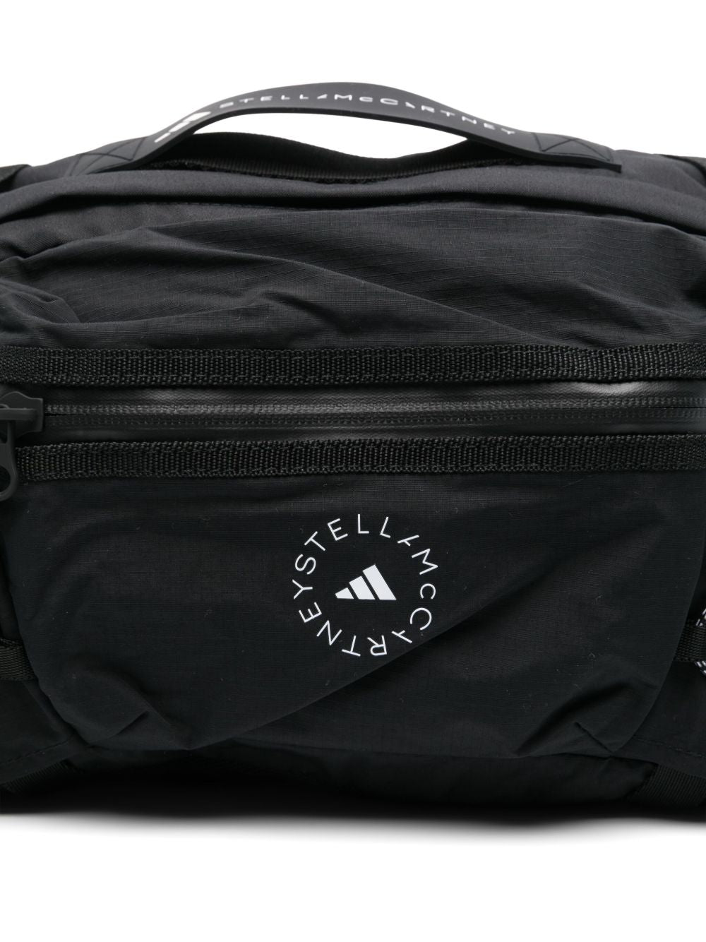 Adidas By Stella McCartney Logo-Embroidered Nylon Belt Bag — Black, view 3