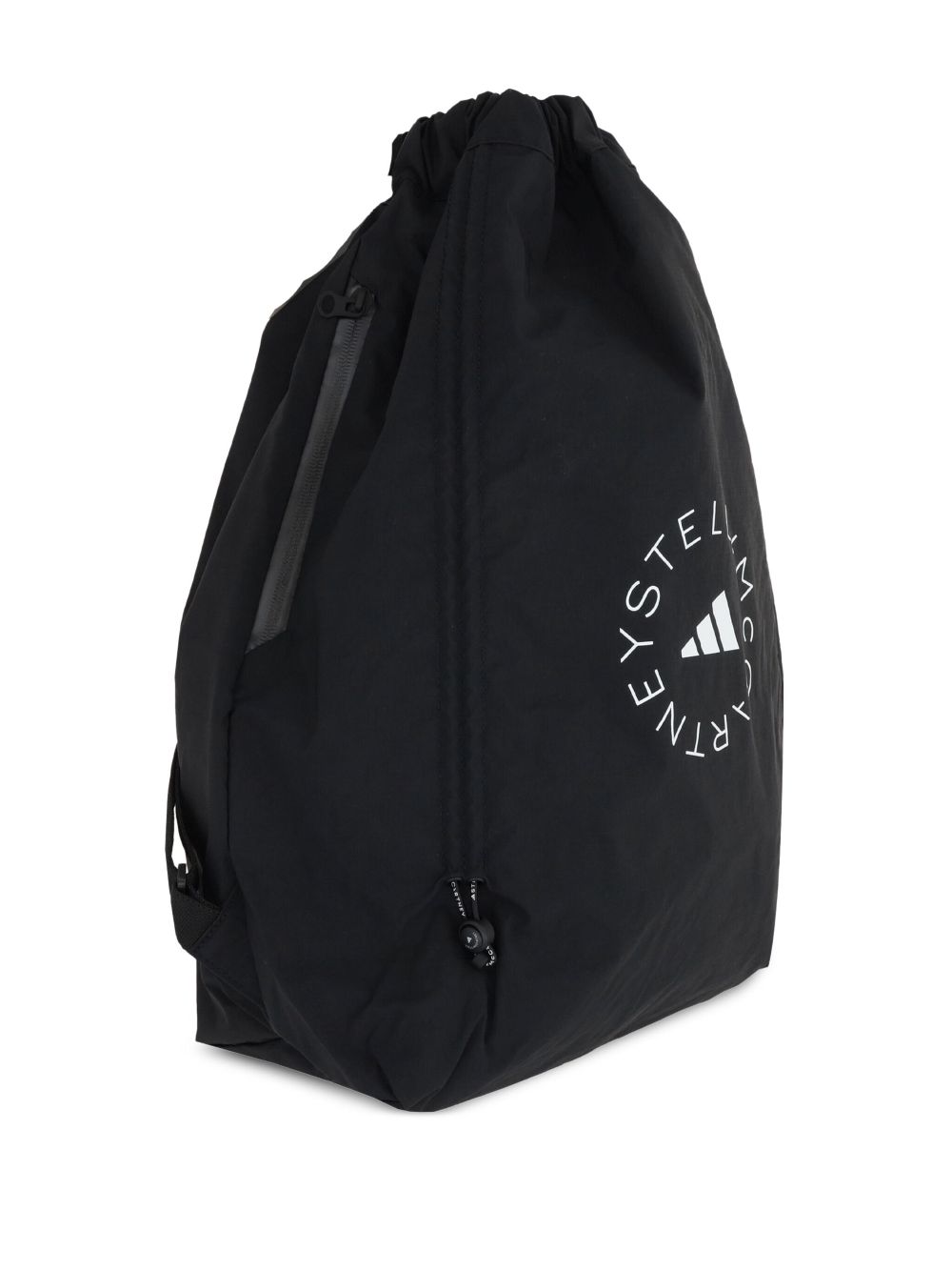 Adidas By Stella McCartney Logo-Print Bucket Bag — black, view 3
