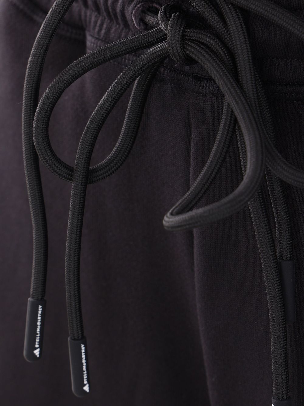 Adidas By Stella McCartney Cotton Drawstring Joggers — Black, view 2