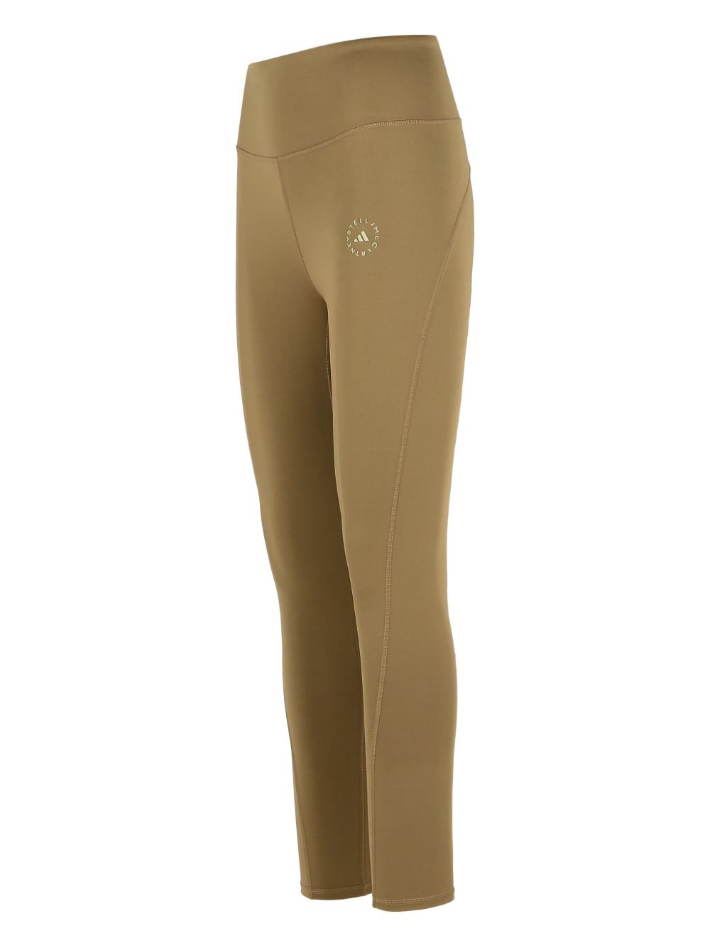 Adidas By Stella McCartney Logo-Print High-Waist Leggings — brown, view 2