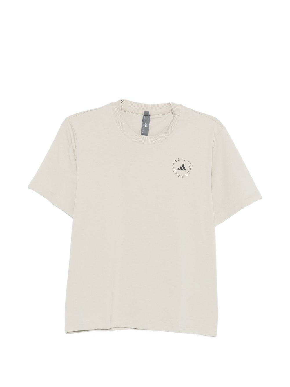 Adidas By Stella McCartney Logo T-shirt — Beige by Adidas By Stella Mccartney