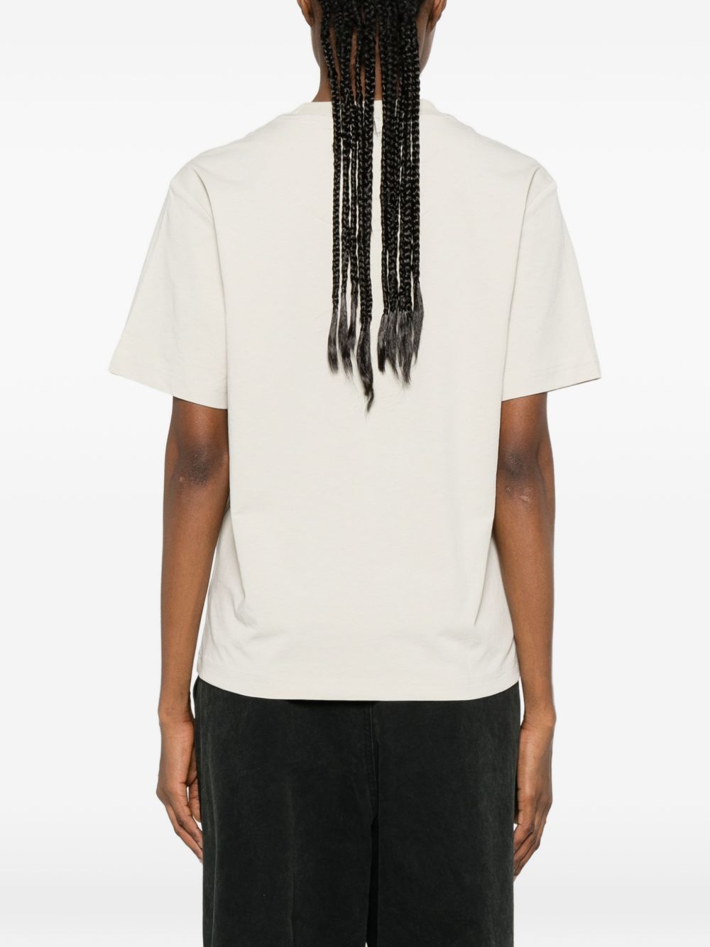 Adidas By Stella McCartney Logo T-shirt — Beige, view 2