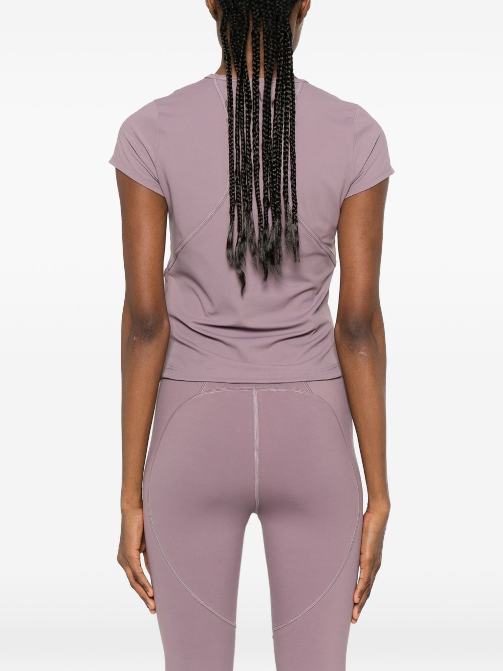 Adidas By Stella McCartney Logo-Embroidered T-shirt — Lilac, view 3