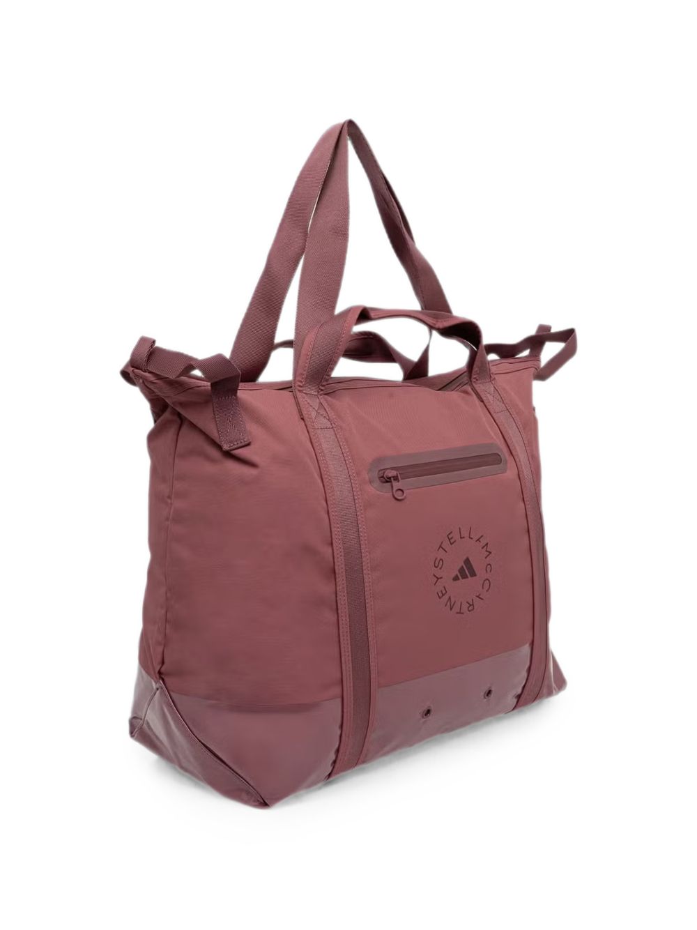 Adidas By Stella McCartney Logo-Embroidered Tote Bag — Burgundy, view 4