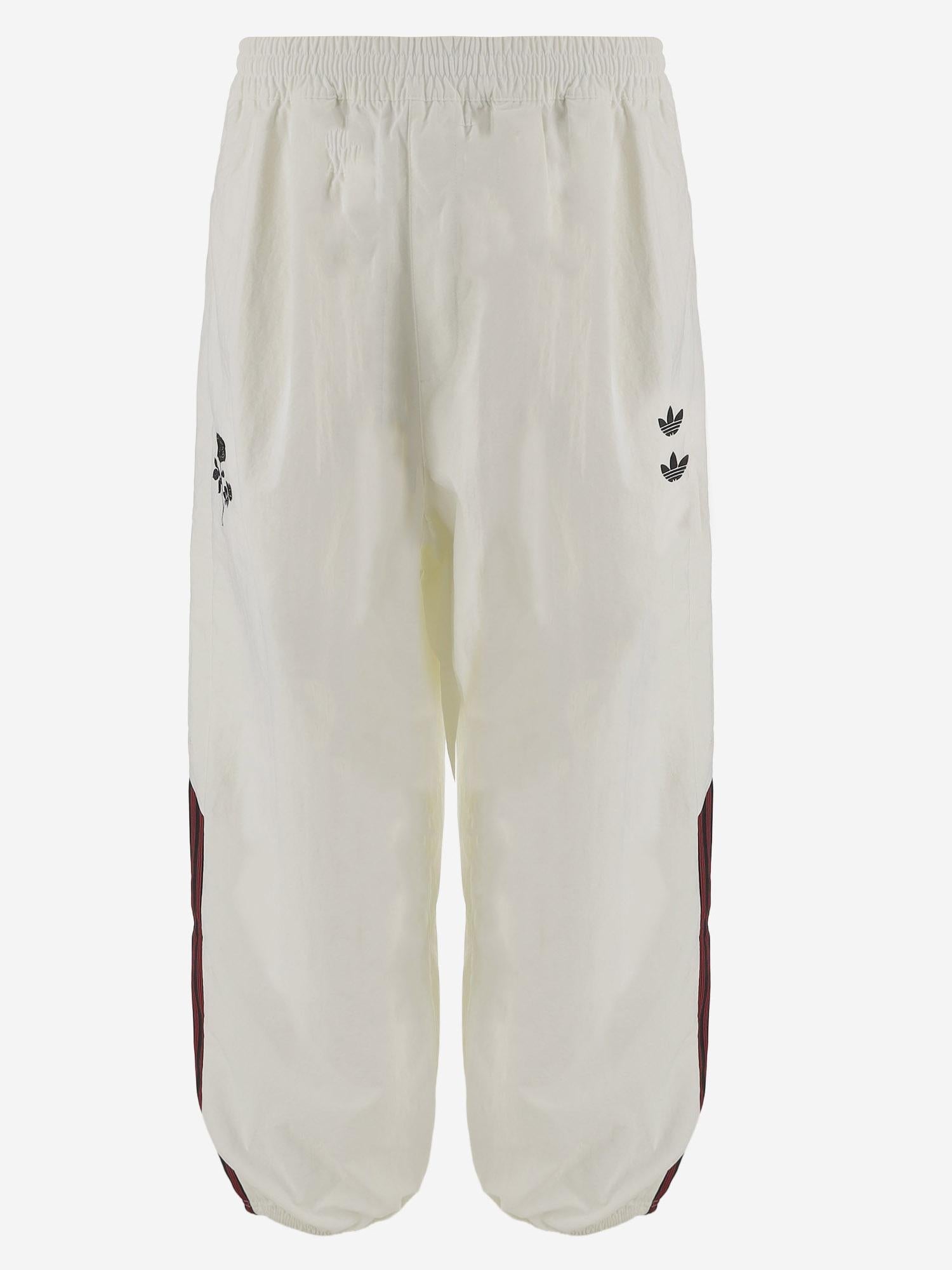 Adidas Recycled Polyamide Joggers — White, view 3