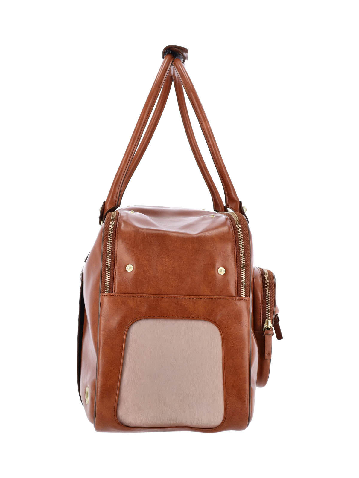 Adidas Logo-Embossed Leather Shoulder Bag — Brown, view 7