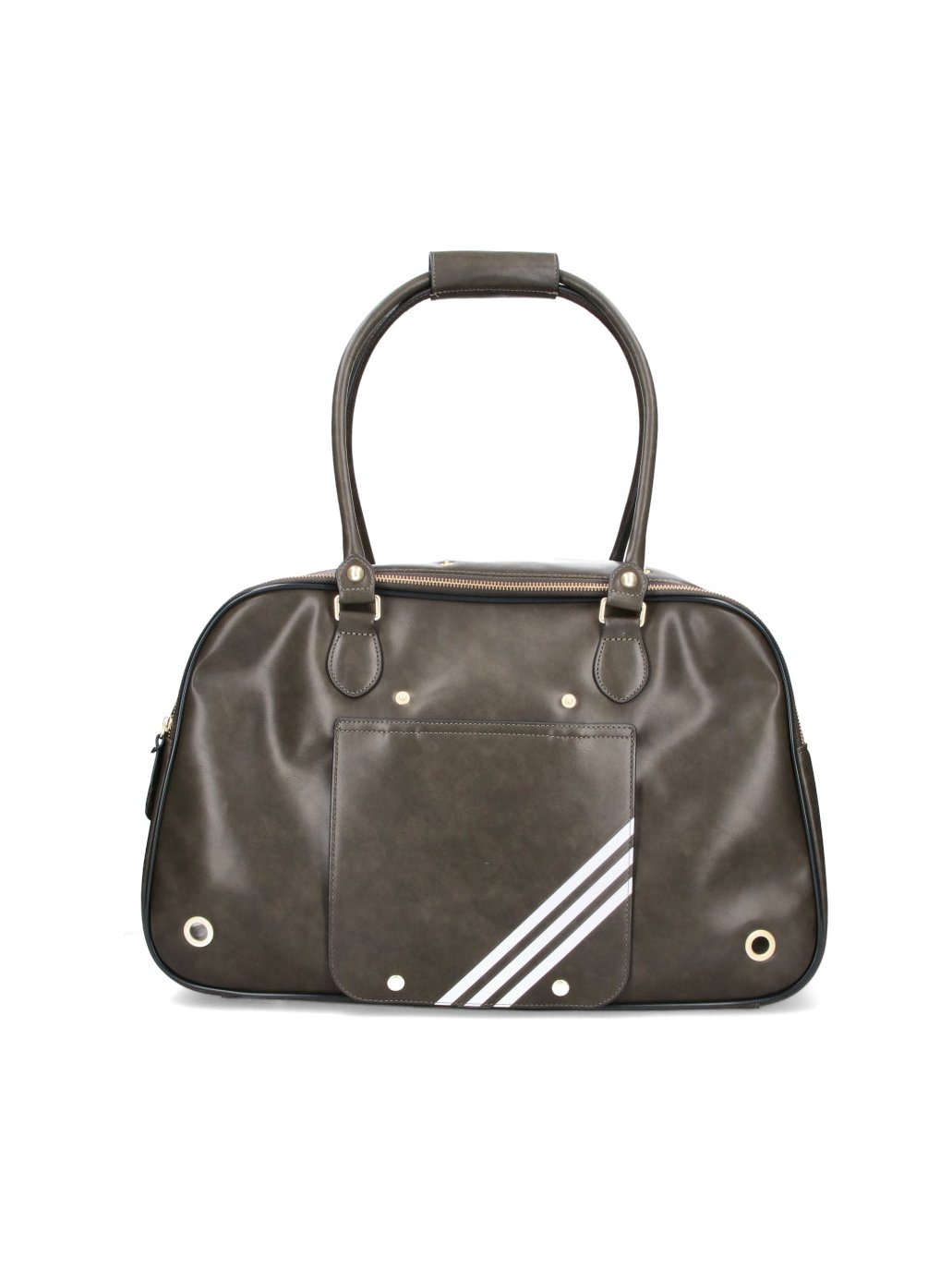 Adidas Logo-Print Polyurethane Shoulder Bag — Green, view 3