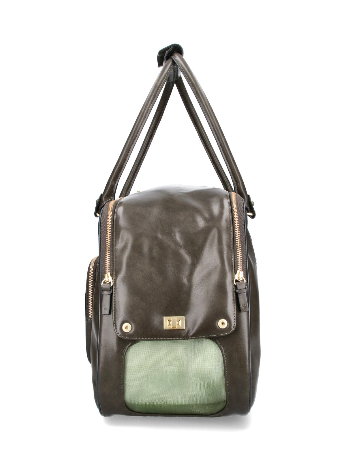 Adidas Logo-Print Polyurethane Shoulder Bag — Green, view 7