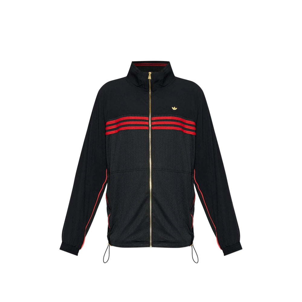 Adidas Striped Zip Sweatshirt — Black by Adidas