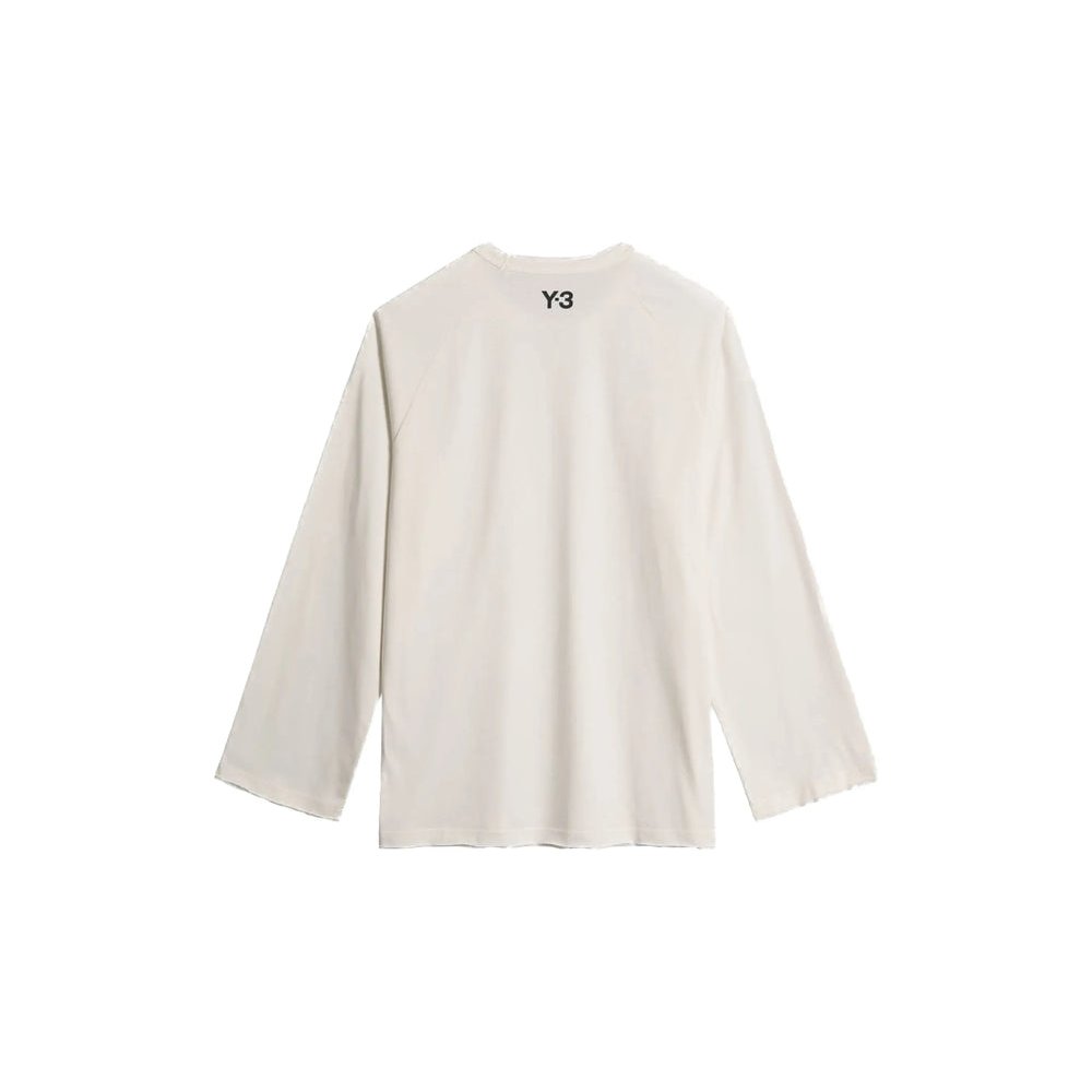 Adidas Striped Long Sleeve T-Shirt — White, view 2