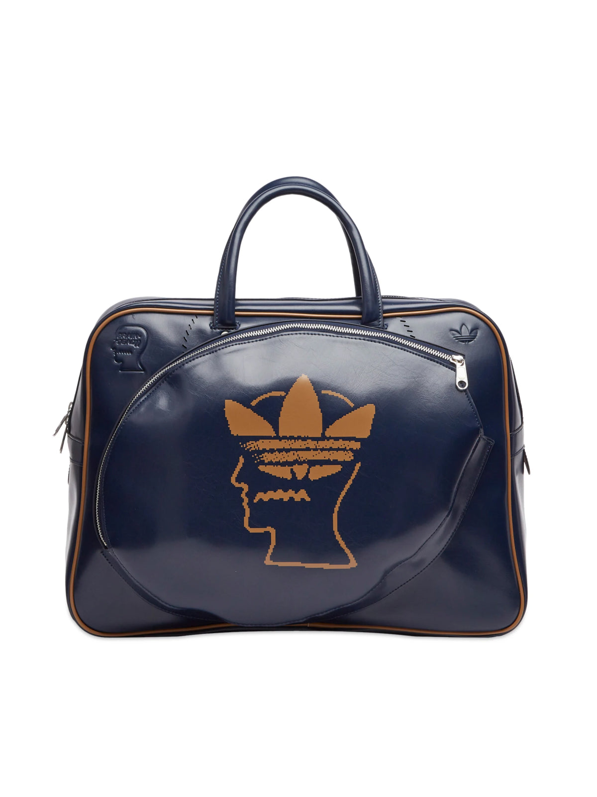 Adidas Logo-Print Holdall Top Handle Bag — Navy, view 6
