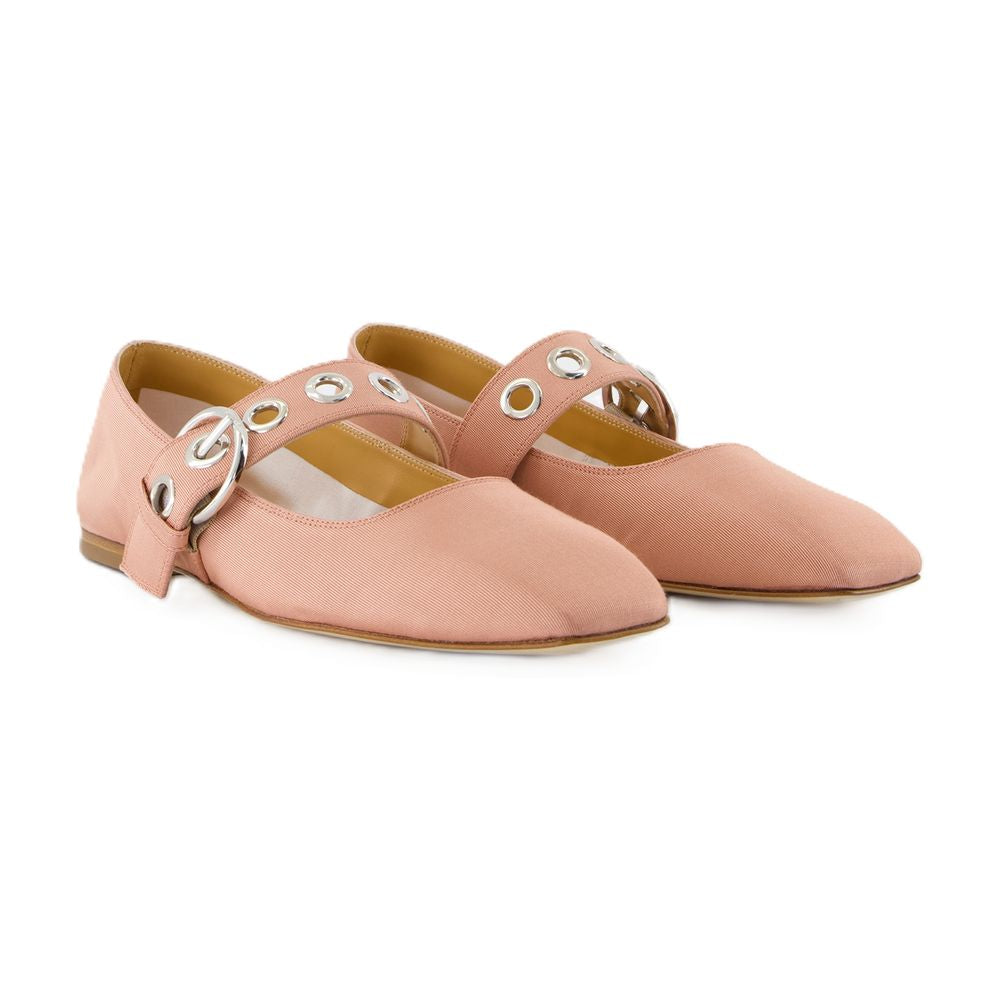 Aeyde Uma Eyelet Flat — Pink, view 3