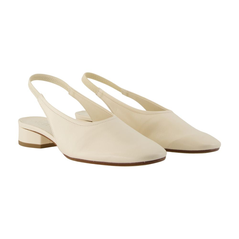 Aeyde Dua Sling-back Heel — White, view 2