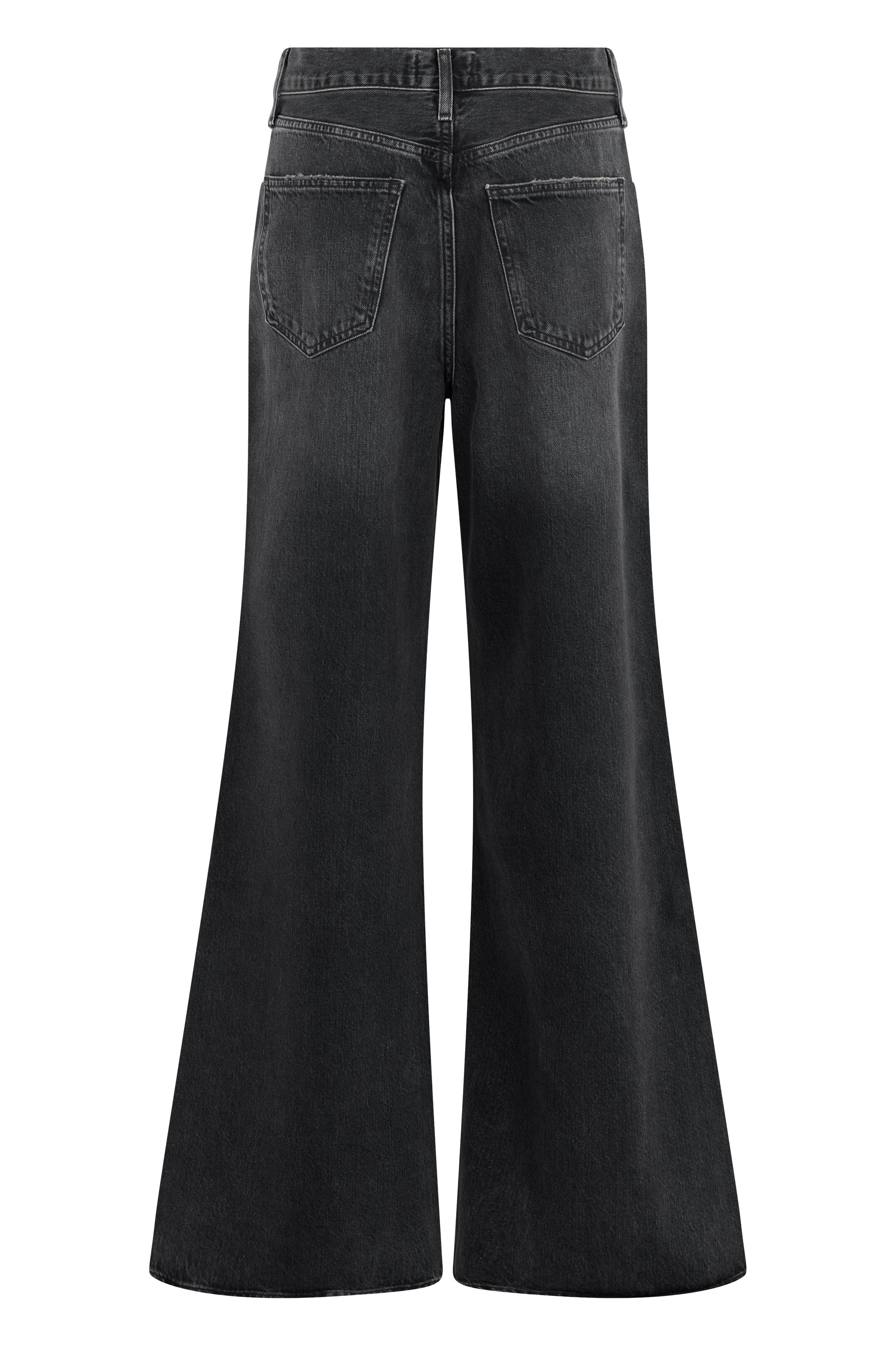 Agolde Bell-Bottom Flared Jeans — Black, view 2