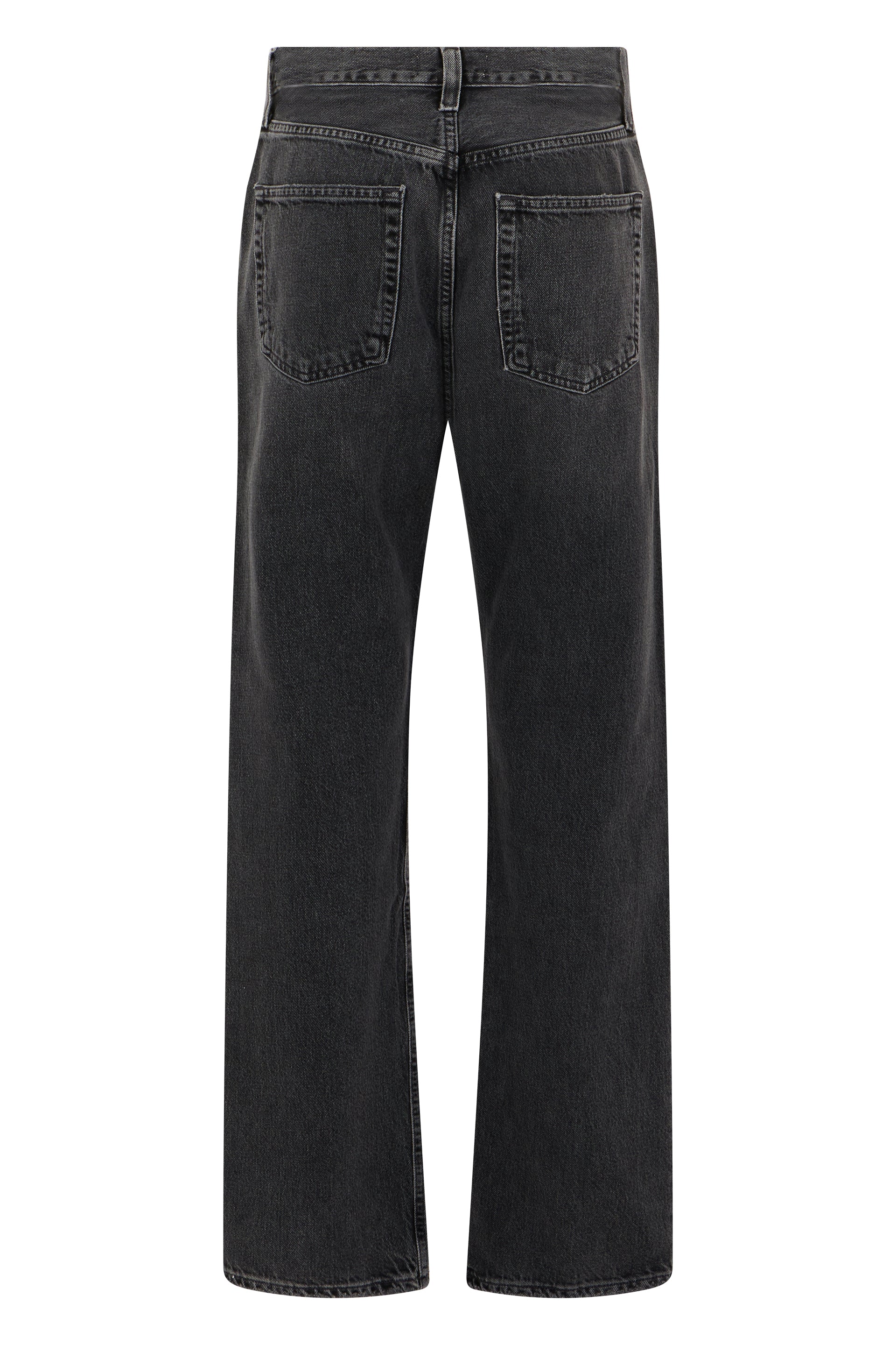 Agolde Straight-Leg Cotton Jeans — Black, view 2