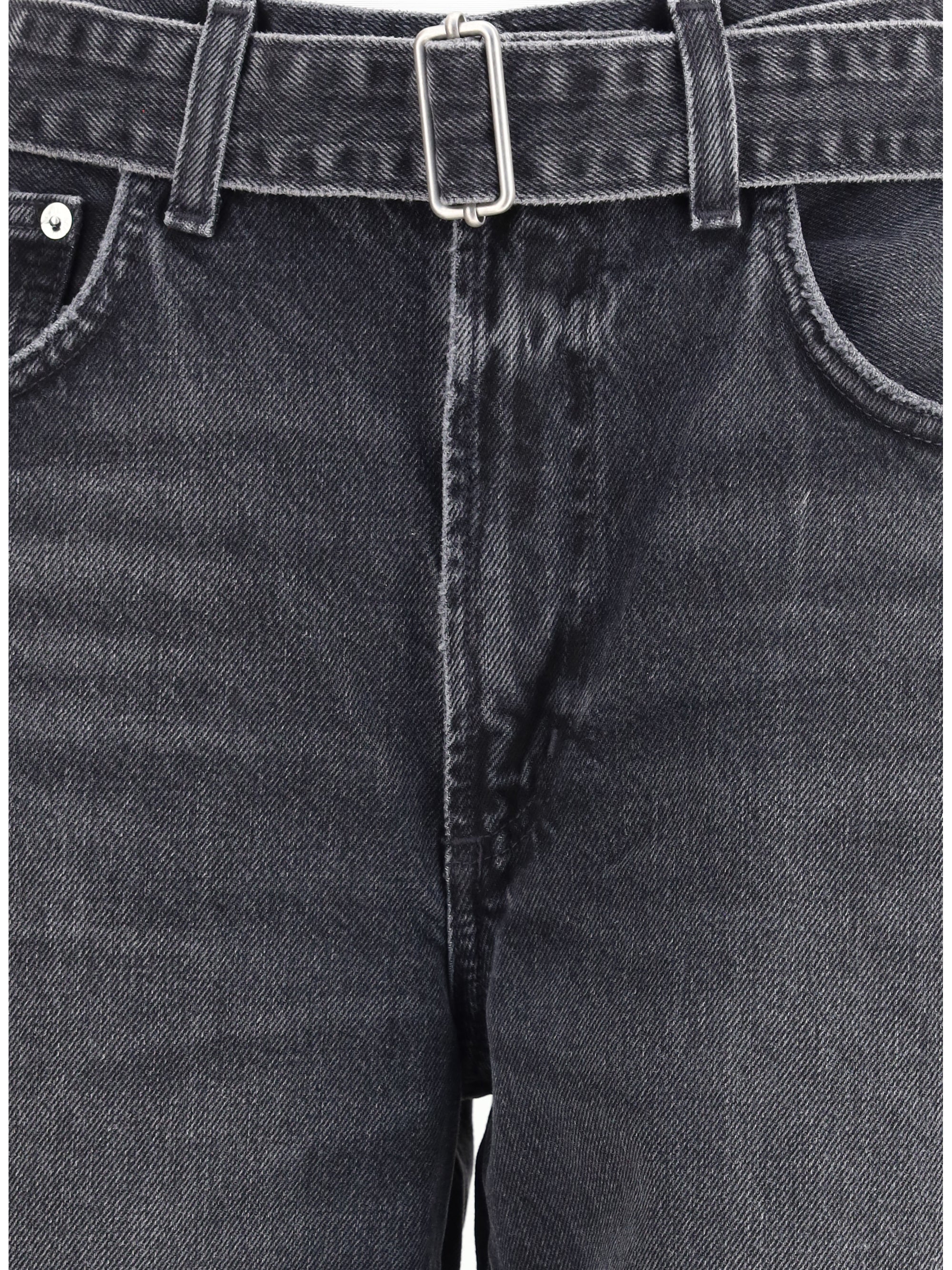 Agolde Wide-Tapered Cuffed Jeans — Black, view 2