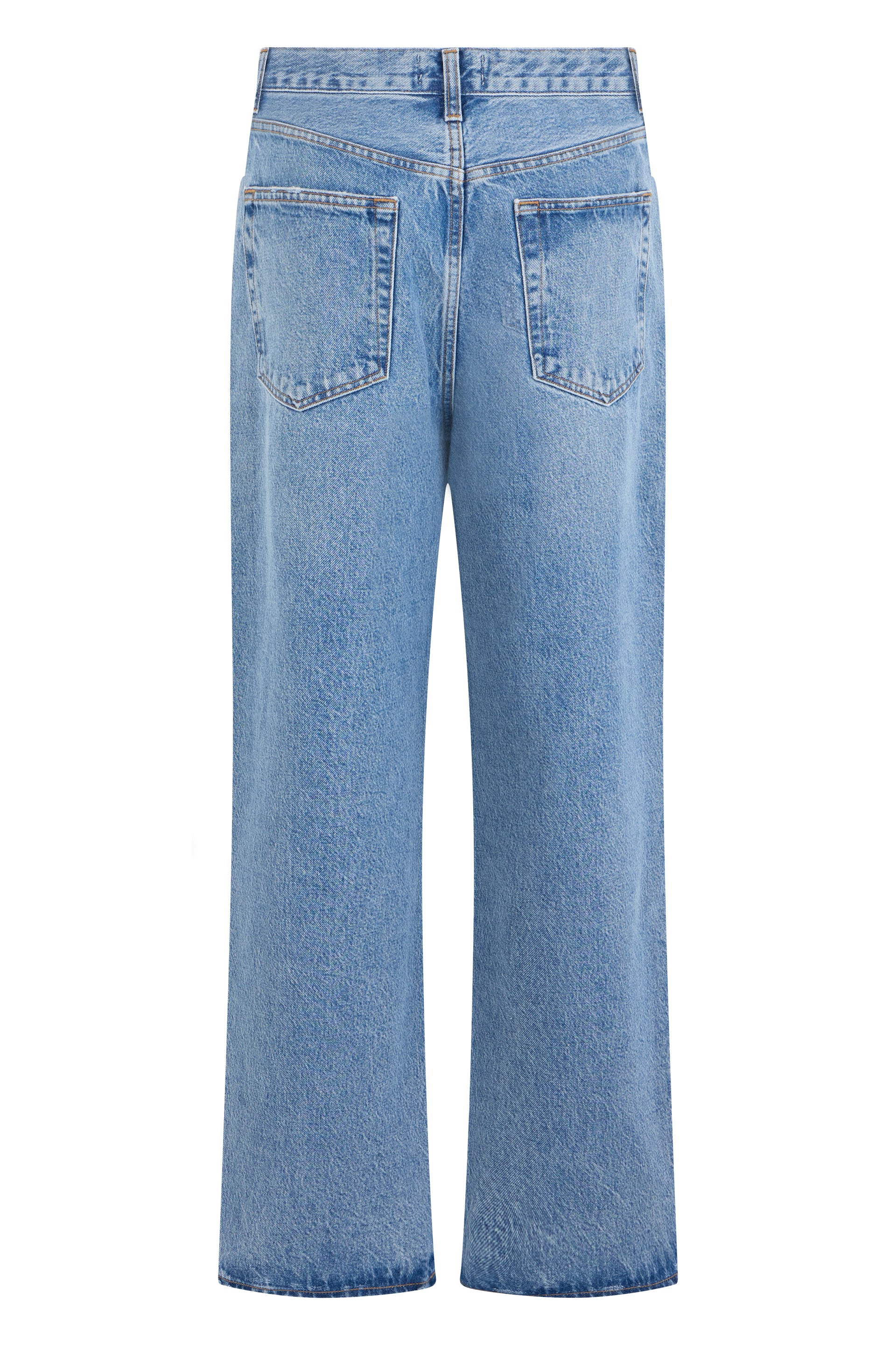 Agolde Organic Cotton Straight-Leg Jeans — Blue, view 2