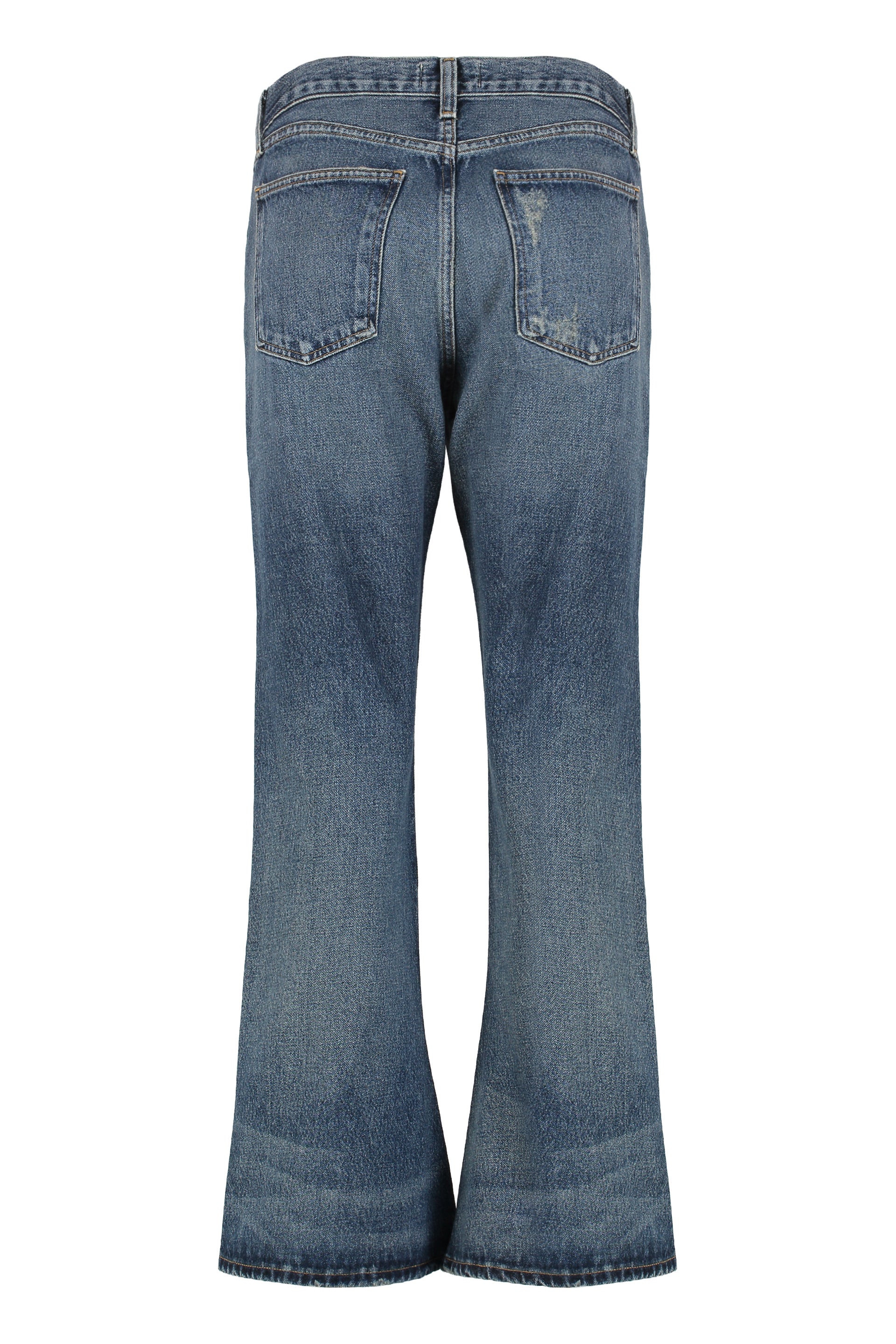 Agolde Flared Denim Jeans — Blue, view 2