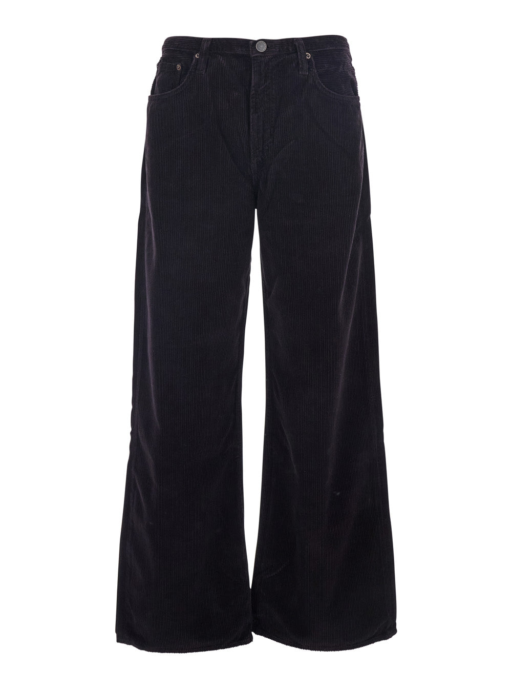 Agolde Corduroy Wide Leg Trousers — Brown by Agolde