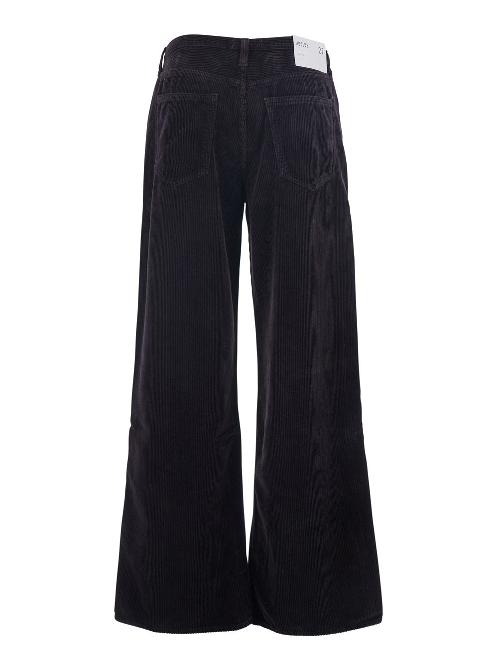 Agolde Corduroy Wide Leg Trousers — Brown, view 2