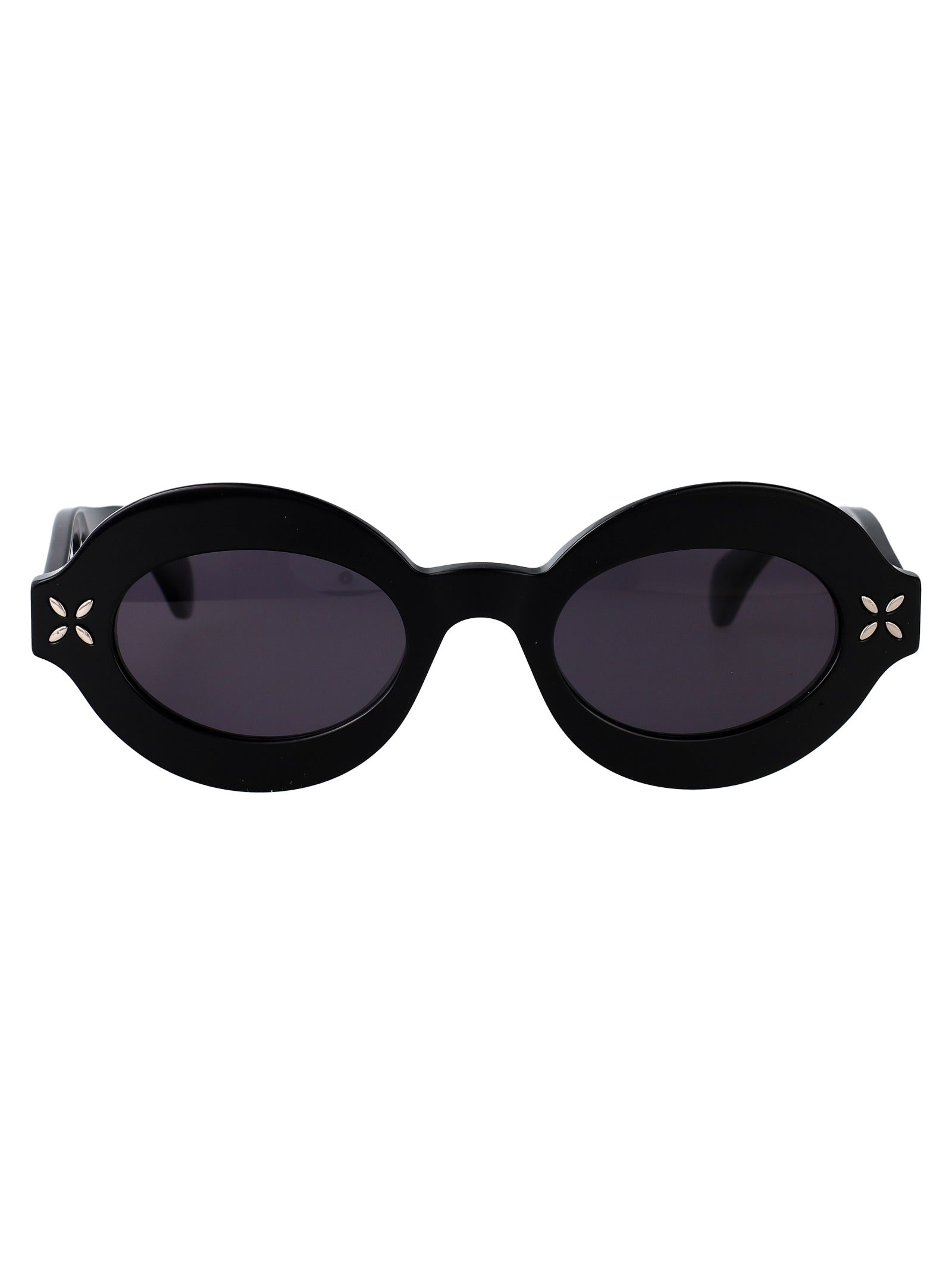 AlaïA AA0059S Sculptural Acetate Sunglasses — Black by Alaia