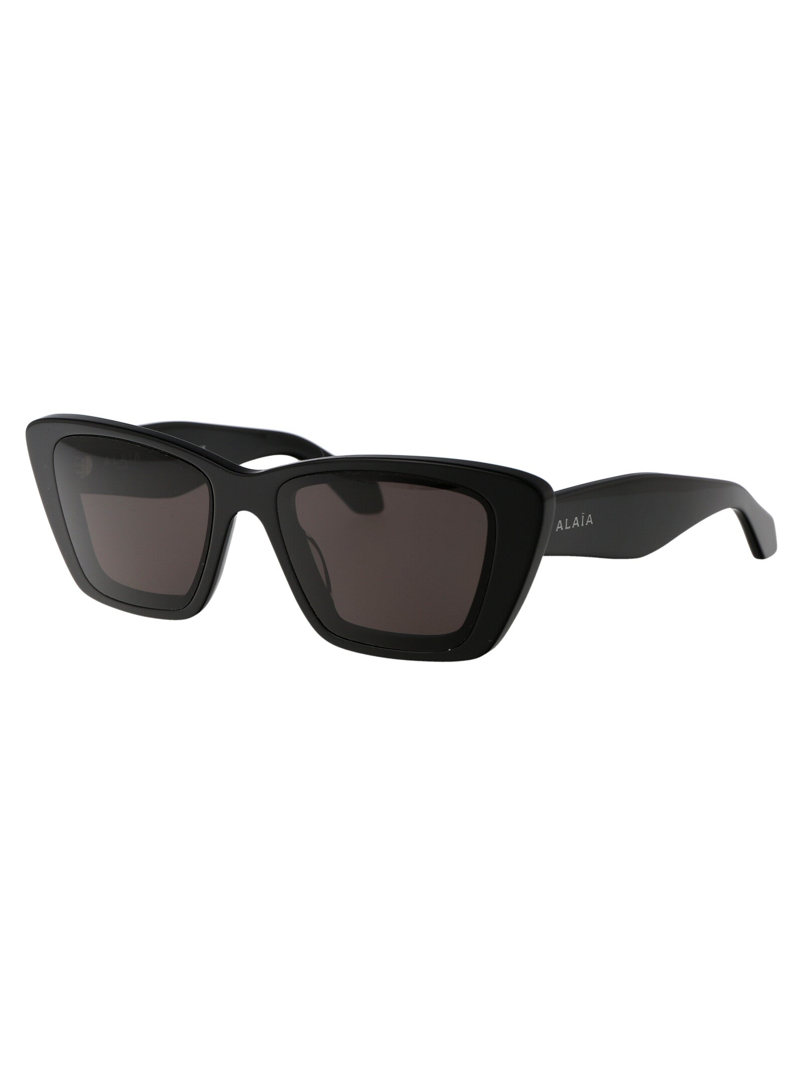 AlaïA AA0070S Sculpted Acetate Sunglasses — Black, view 2