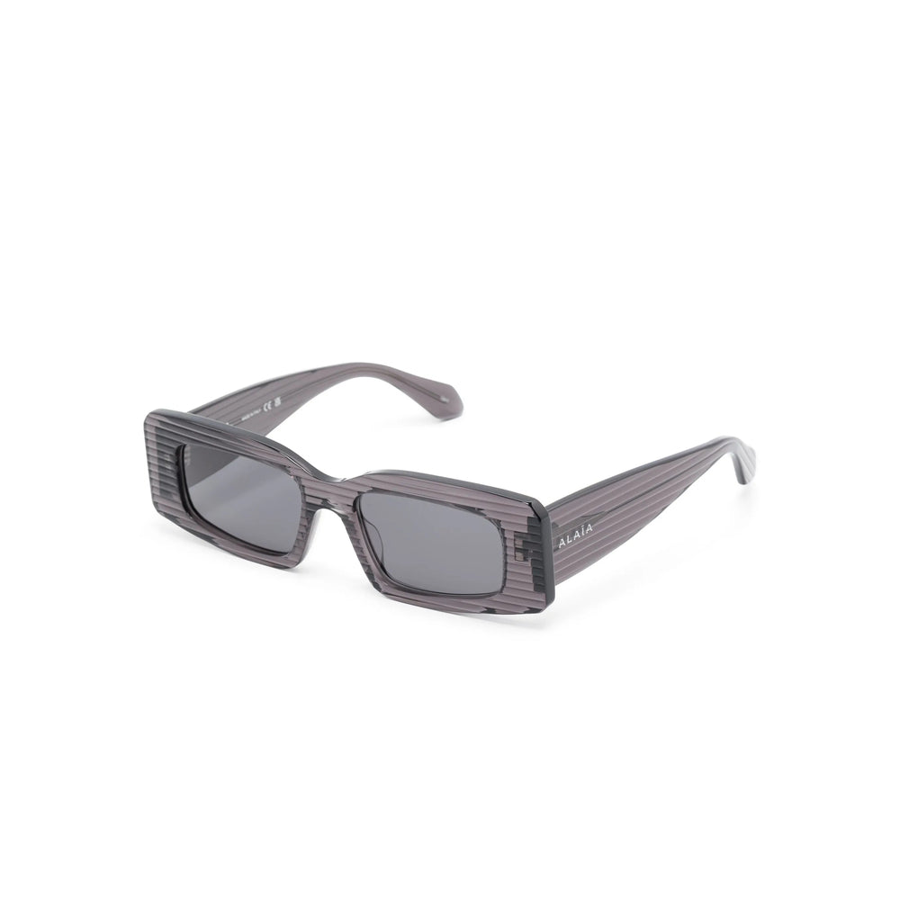 AlaïA AA0078S-006 Acetate Rectangle Sunglasses — Gray, view 2