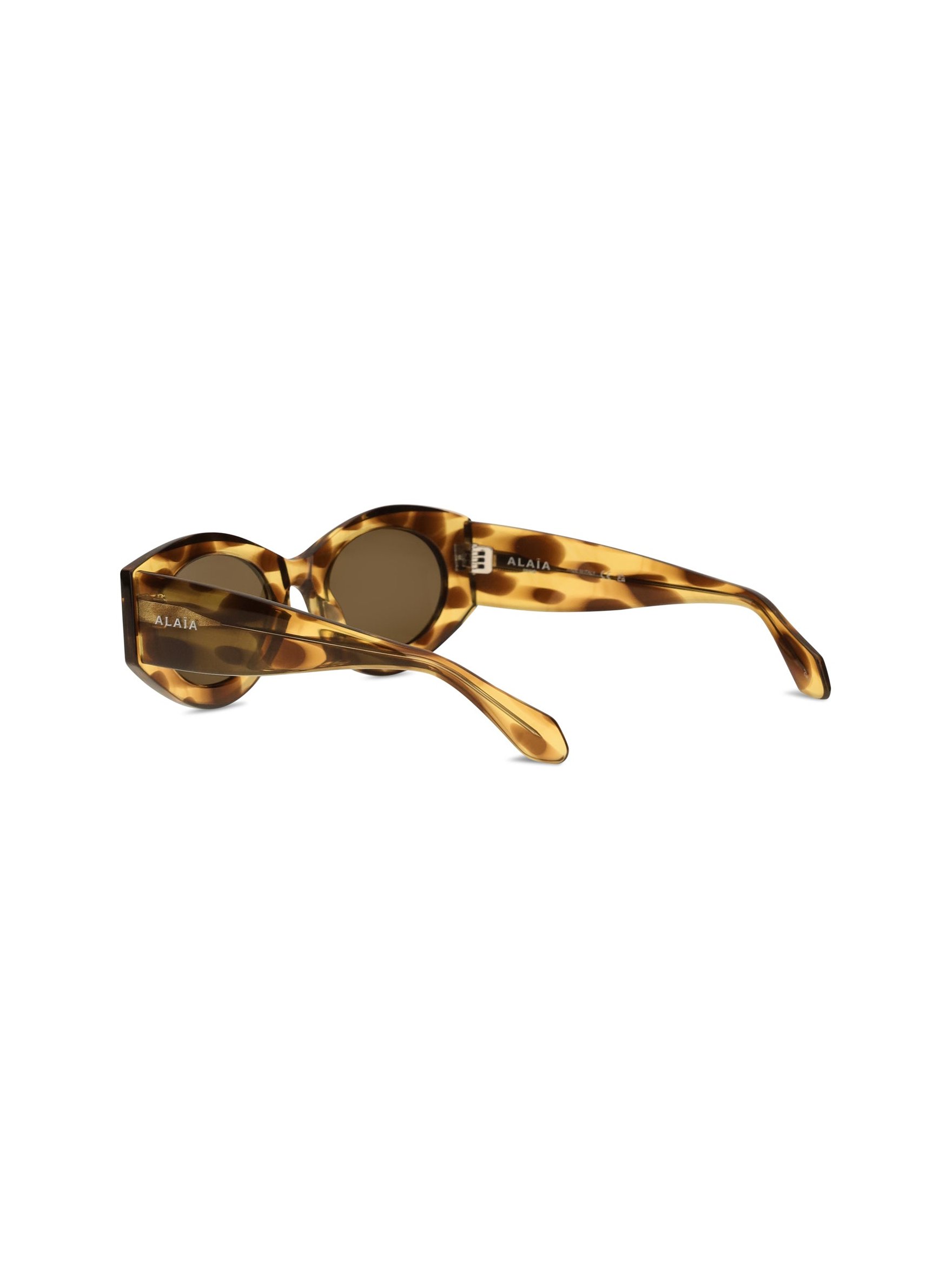 AlaïA AA0080S006 Oval Acetate Sunglasses — Brown by Alaia