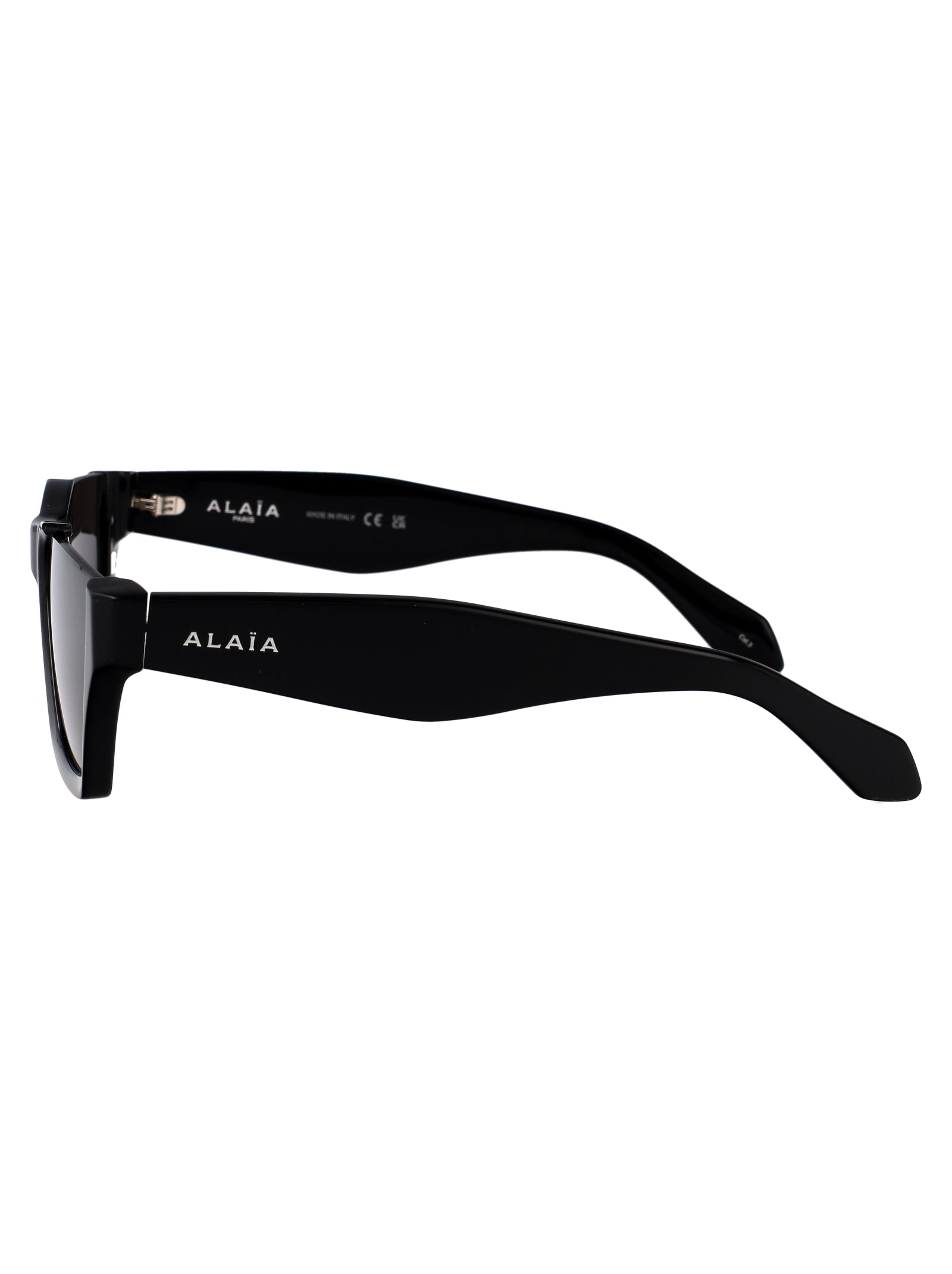 AlaïA AA0081S Acetate Rectangle Sunglasses — Black, view 3