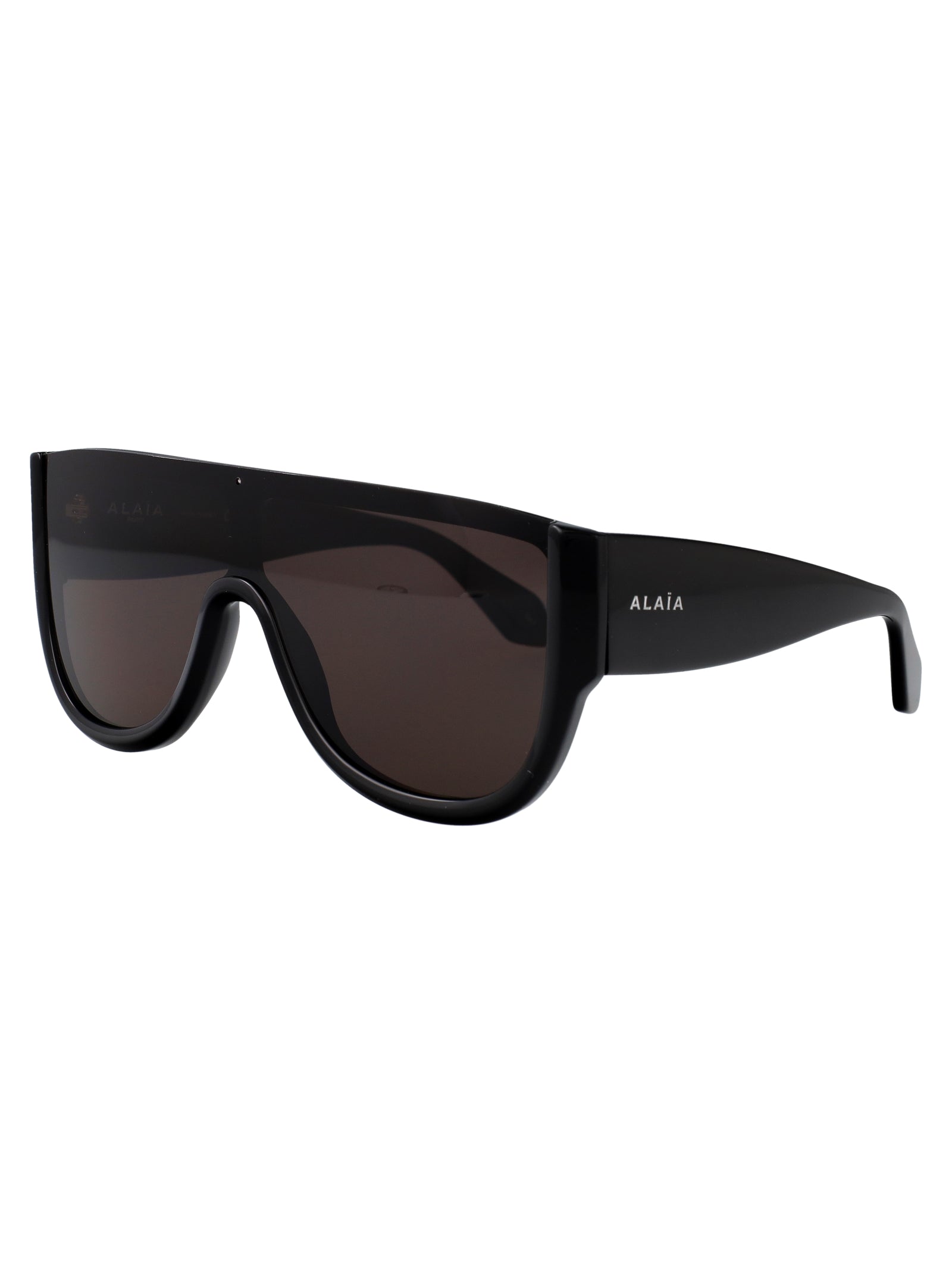 AlaïA AA0087S Sculpted Acetate Sunglasses — Black, view 2