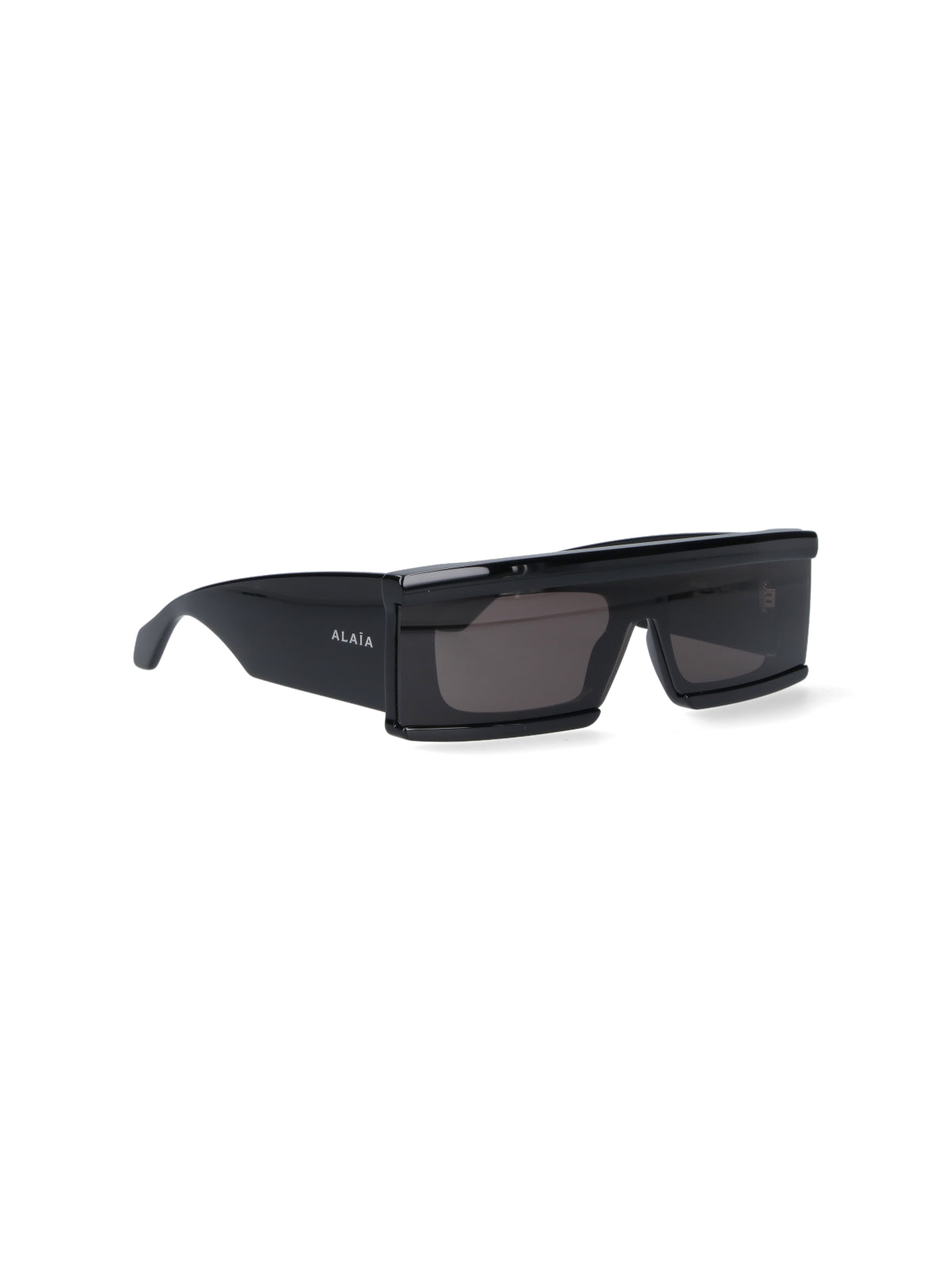Alaia AA0099S Acetate Rectangle Sunglasses — Black, view 2