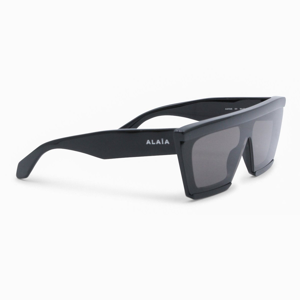Alaia AA0104S Flat-Top Acetate Sunglasses — Black, view 2
