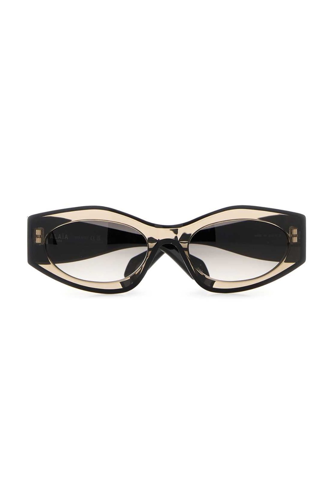 Alaia NEWNESS Black Acetate Sunglasses — Black, view 2