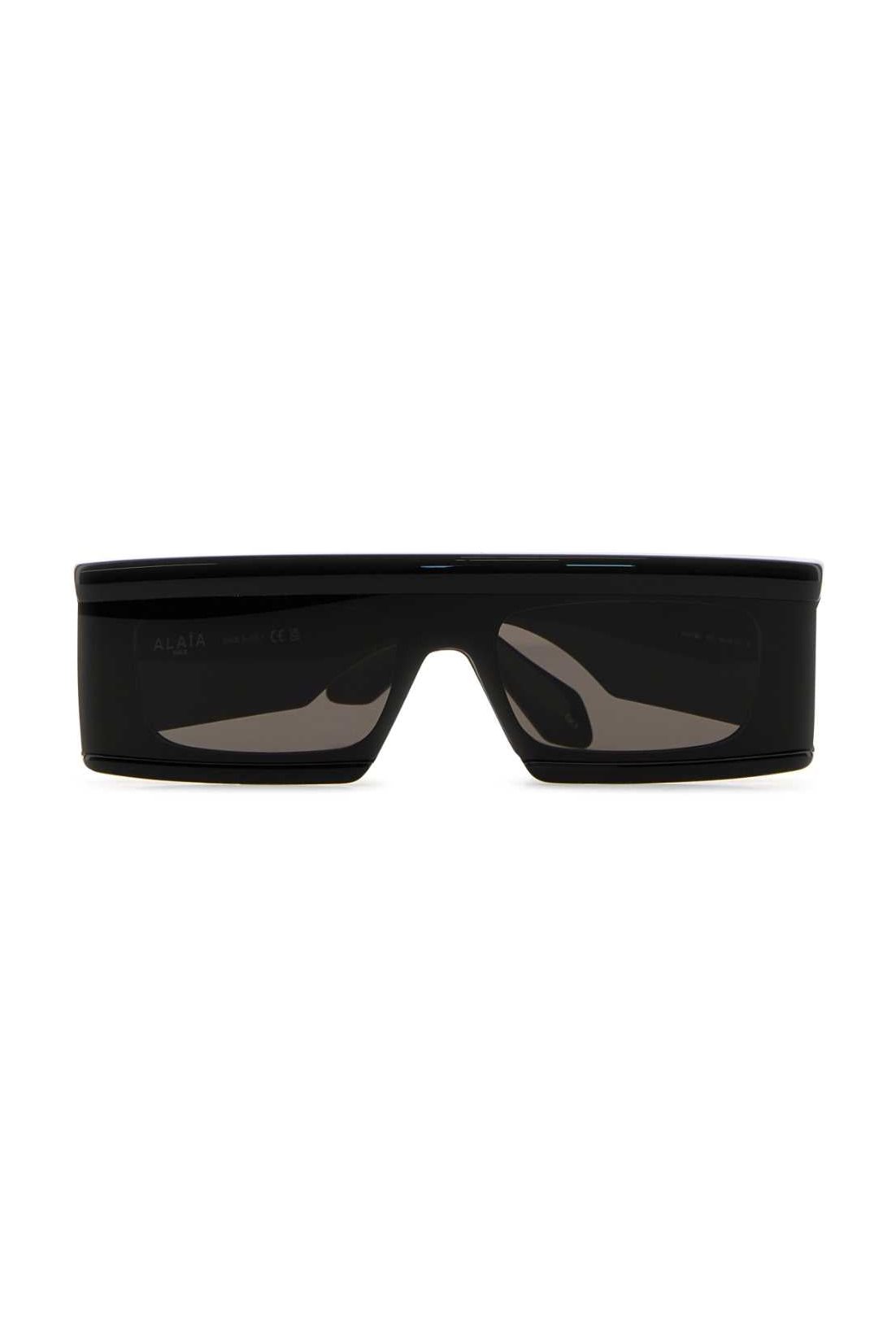 Alaia SUNGLASS Acetate Sunglasses — Black, view 2