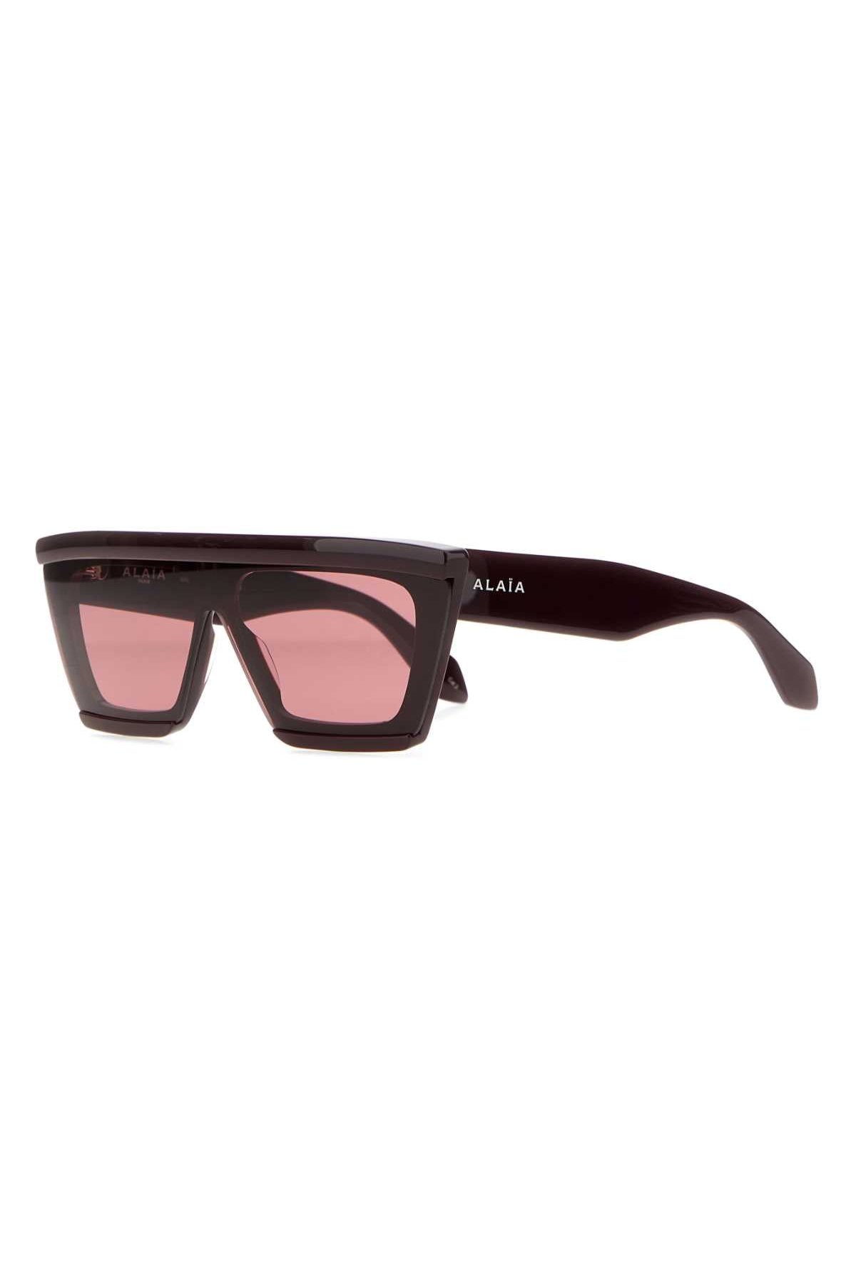 Alaia SUNGLASS Acetate Square-Frame Sunglasses — Black by Alaia