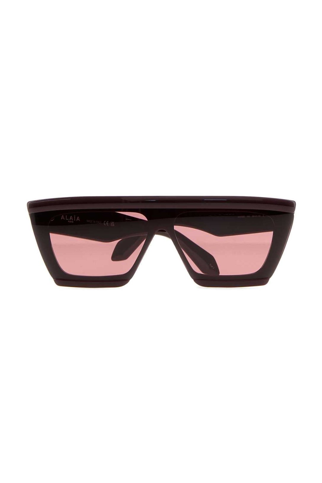 Alaia SUNGLASS Acetate Square-Frame Sunglasses — Black, view 2
