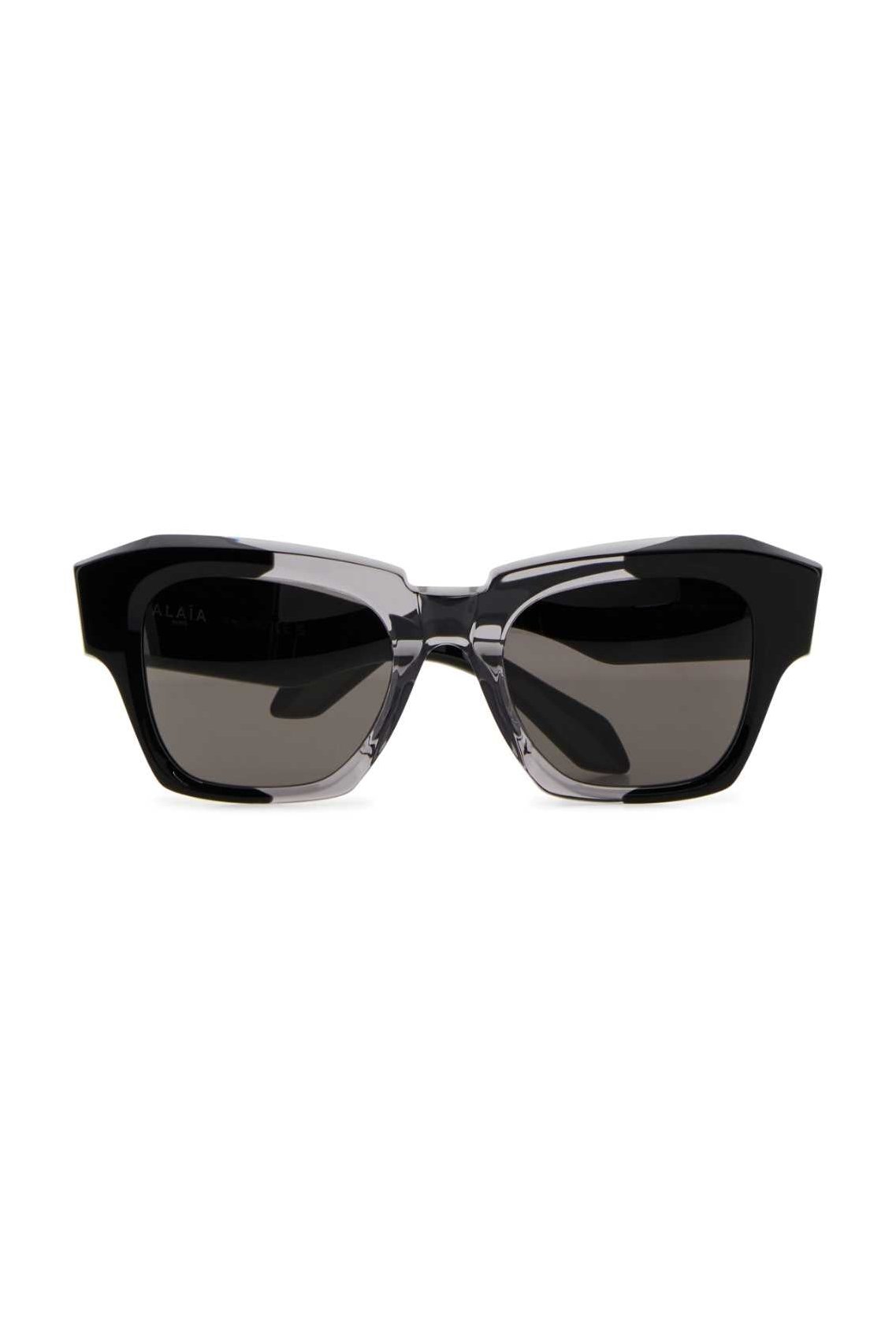 Alaia SUNGLASS Acetate Sunglasses — Black, view 2