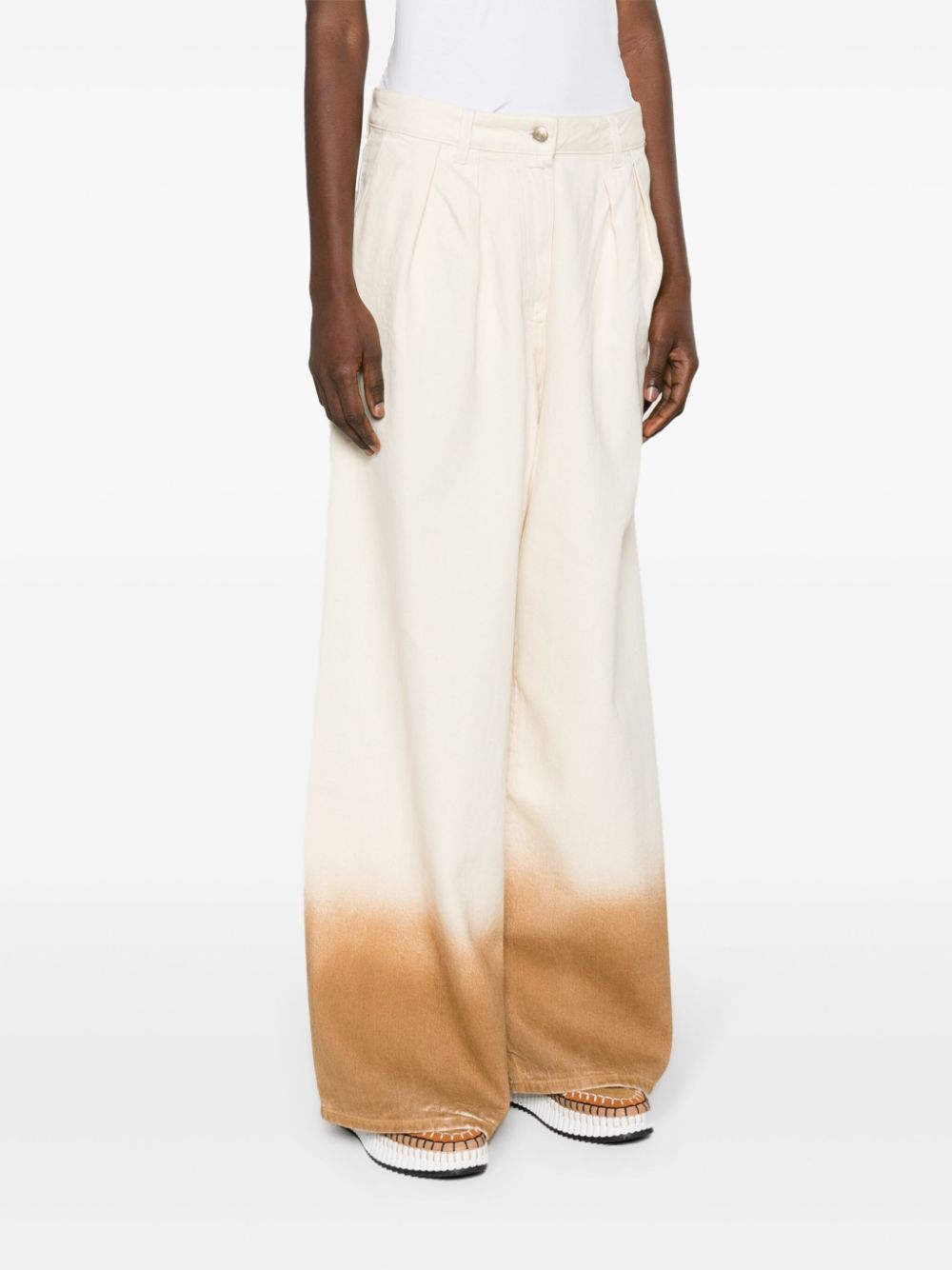 Alanui Jeans — Cream, view 3