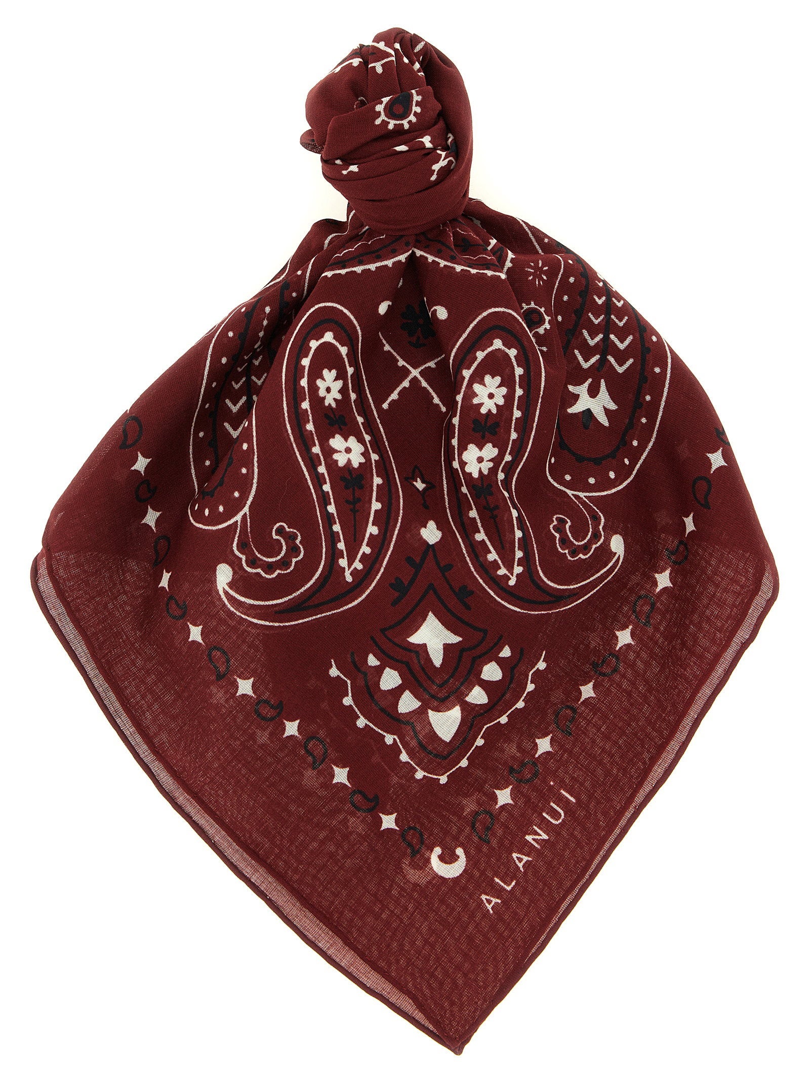 Alanui Paisley-Print Scarf — Burgundy by Alanui